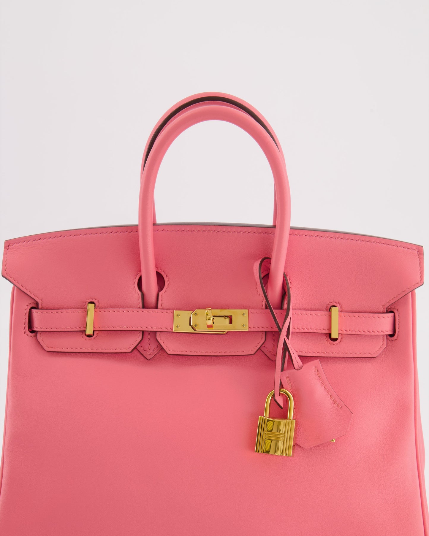 Hermes Birkin 25 Retourne Bag in Rose D'Été Swift Leather with Gold Hardware