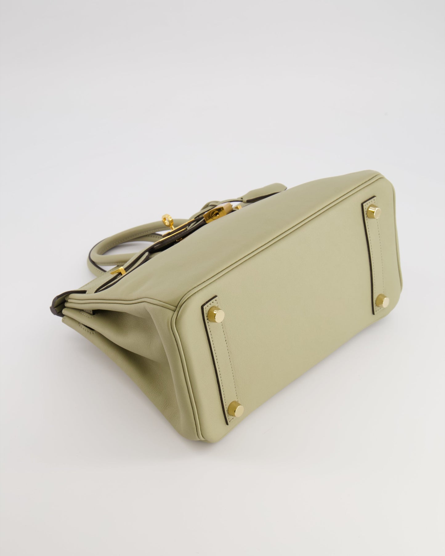 Hermes Birkin 25 Retourne Bag in Sauge Swift Leather with Gold Hardware