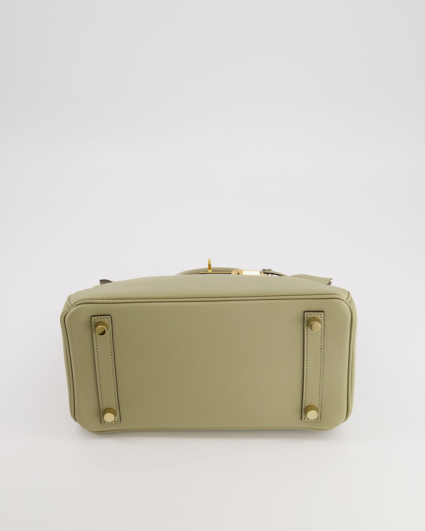 Hermes Birkin 25 Retourne Bag in Sauge Swift Leather with Gold Hardware