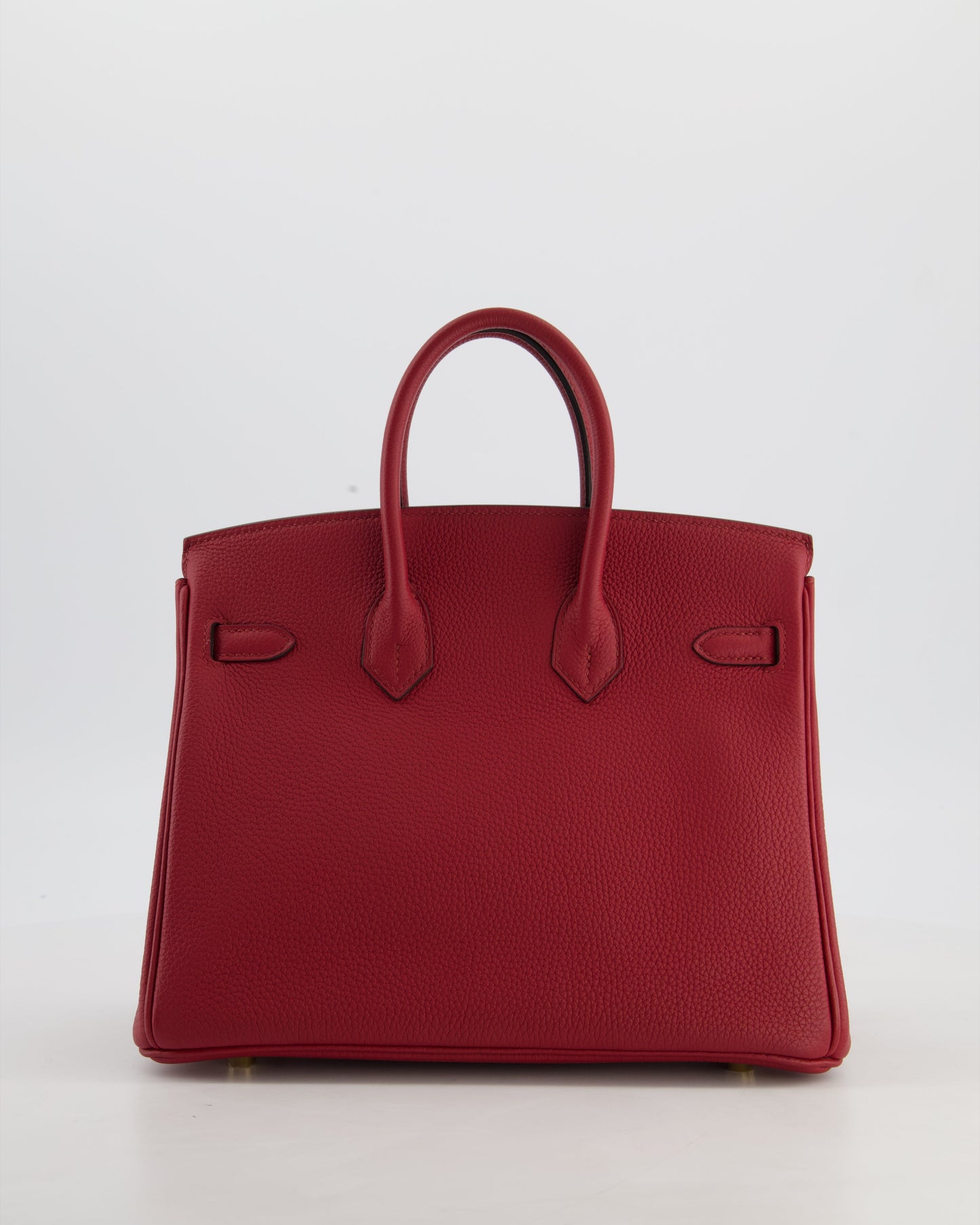 Hermes Birkin 25 Retourne Bag in Rouge Grenat Togo Leather with Gold Hardware
