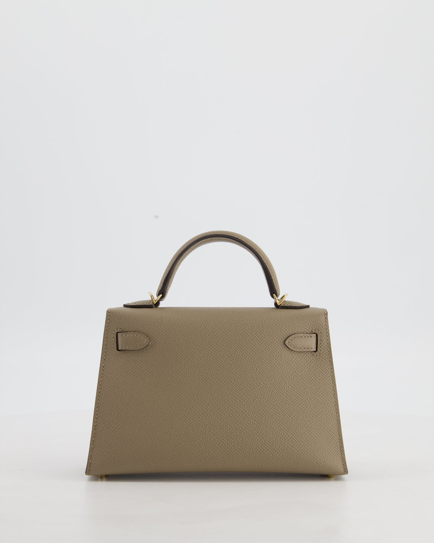 *SUPER RARE* Hermes HSS Mini Kelly II 20 Bag in Gris Tourterelle & Gris Perle Interior Epsom Leather with Permabrass Hardware