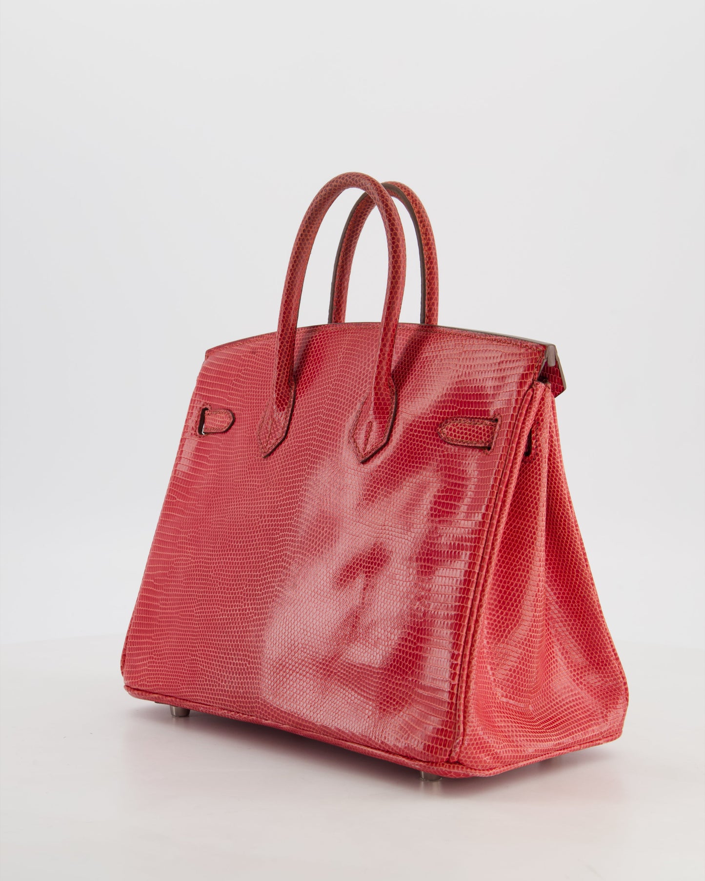 *HOT* Hermes Birkin 25 Verso Retourne Bag in Bougainvillea Lizard Niloticus Leather, Rose Shocking Interior with Palladium Hardware