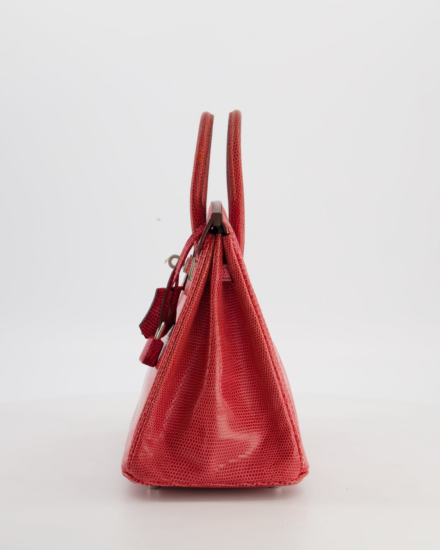 *HOT* Hermes Birkin 25 Verso Retourne Bag in Bougainvillea Lizard Niloticus Leather, Rose Shocking Interior with Palladium Hardware