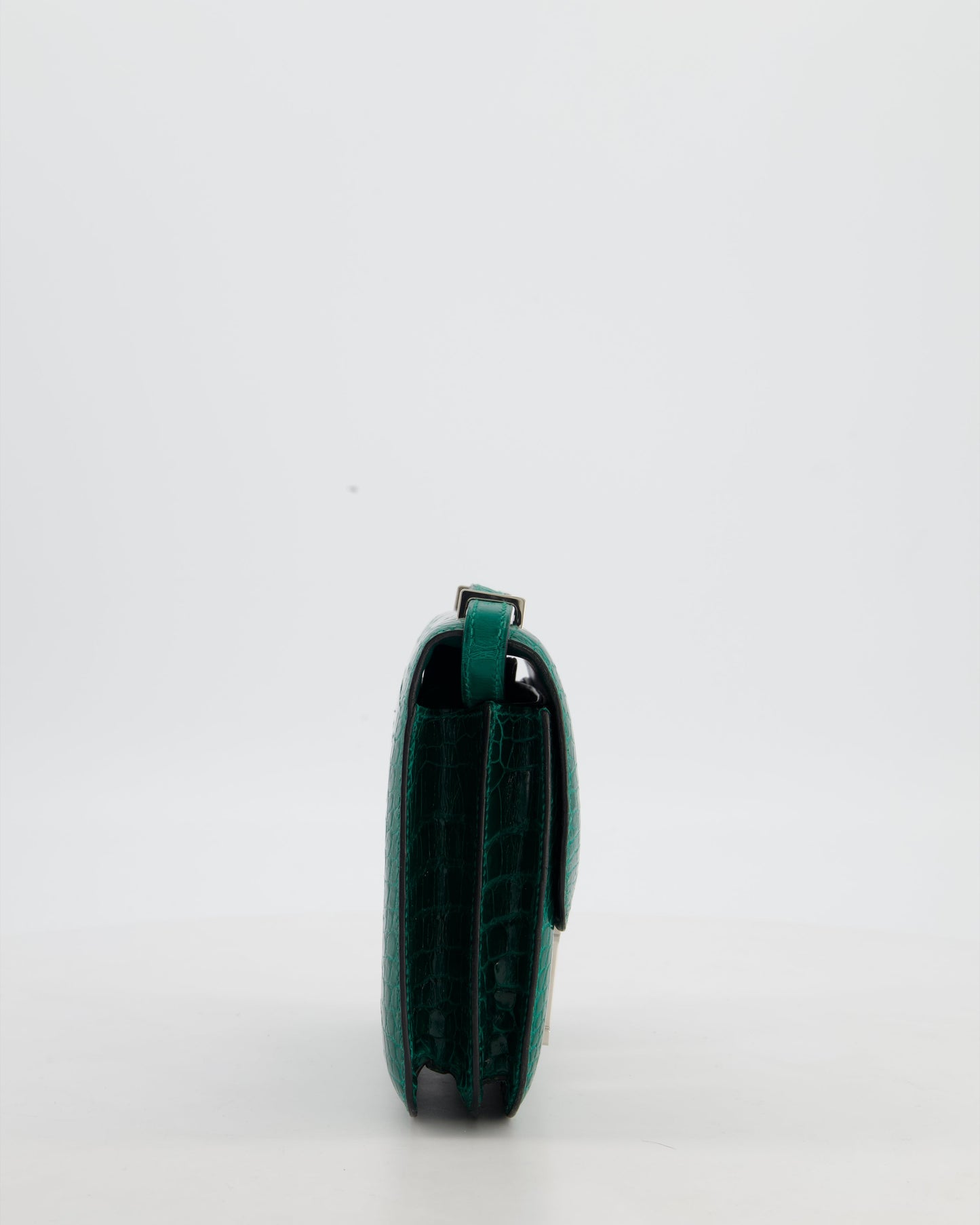 *HOT* Hermes Constance 18 Bag in Vert Bosphore Crocodile Porosus with Palladium Hardware