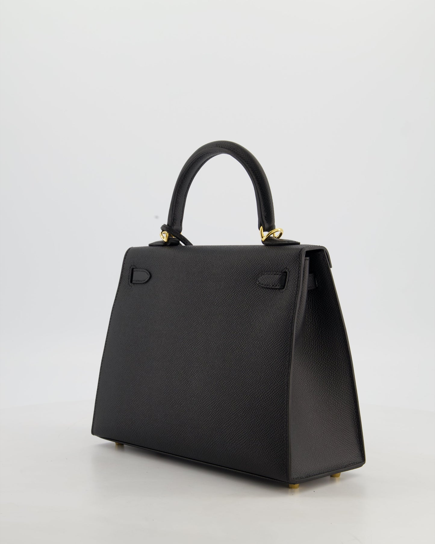 *HOT* Hermes Kelly 25 Sellier Bag in Noir Epsom Leather with Gold Hardware