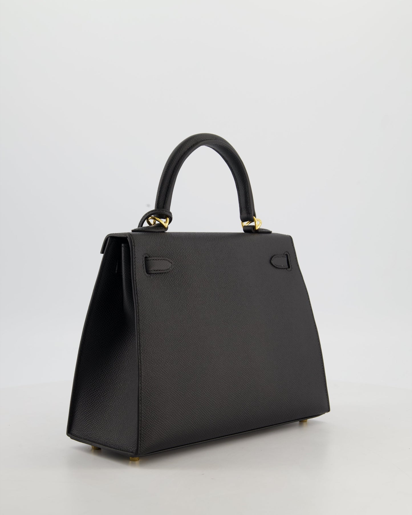 *HOT* Hermes Kelly 25 Sellier Bag in Noir Epsom Leather with Gold Hardware