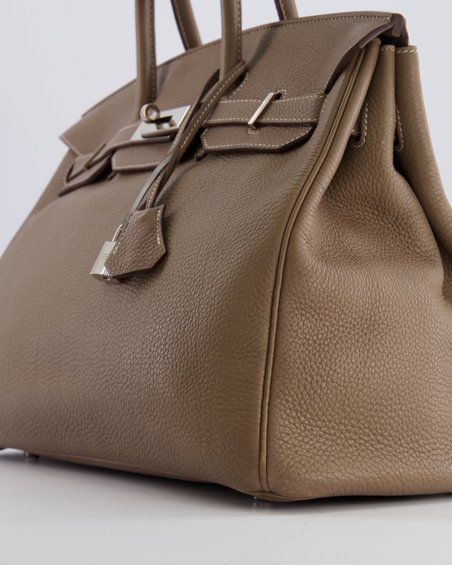 Hermes Birkin 35 Bag in Etoupe Togo Leather with Palladium Hardware