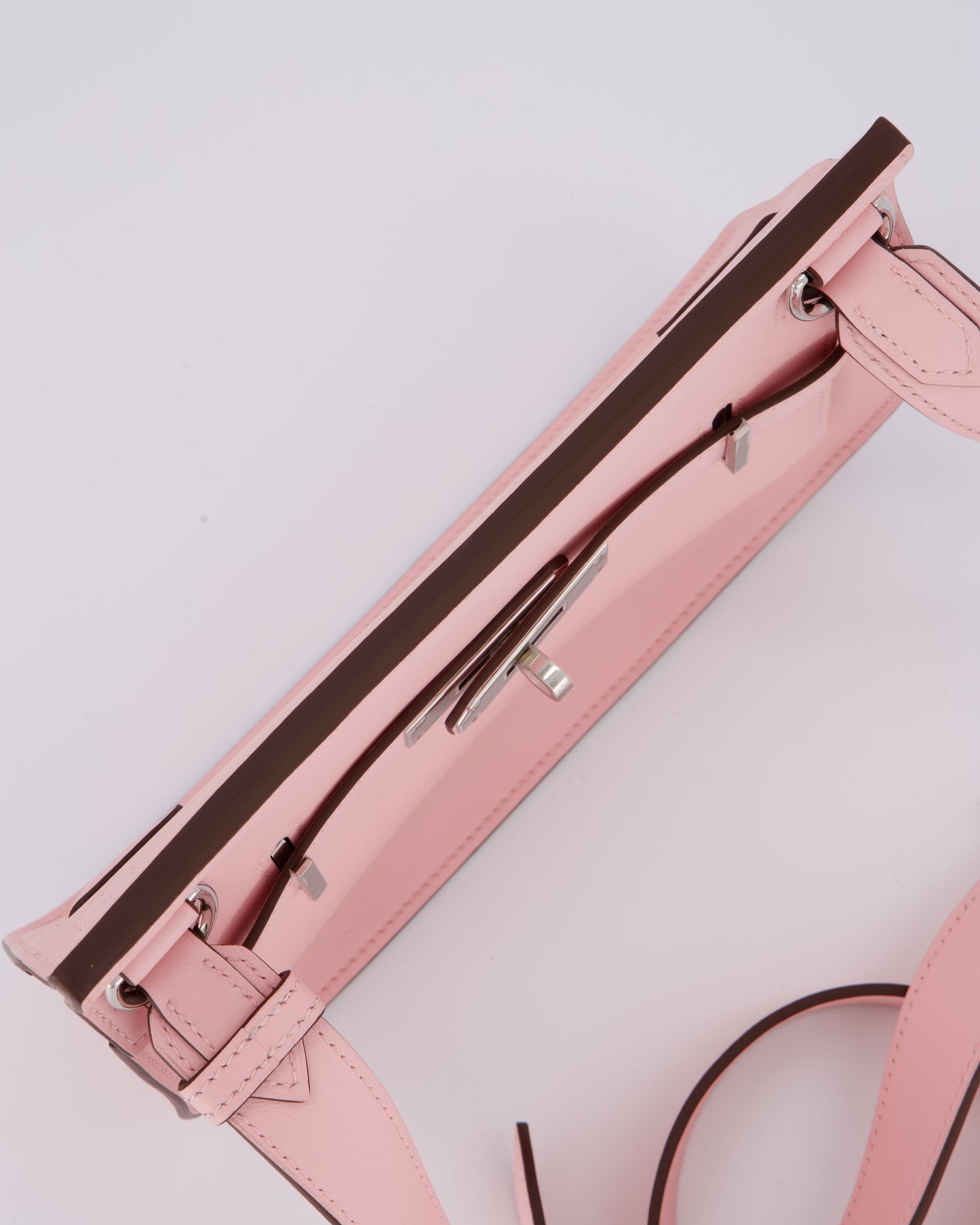 *RARE & HOT* Hermes Mini Jypsiere Bag in Rose Sakura Swift Leather with Palladium Hardware