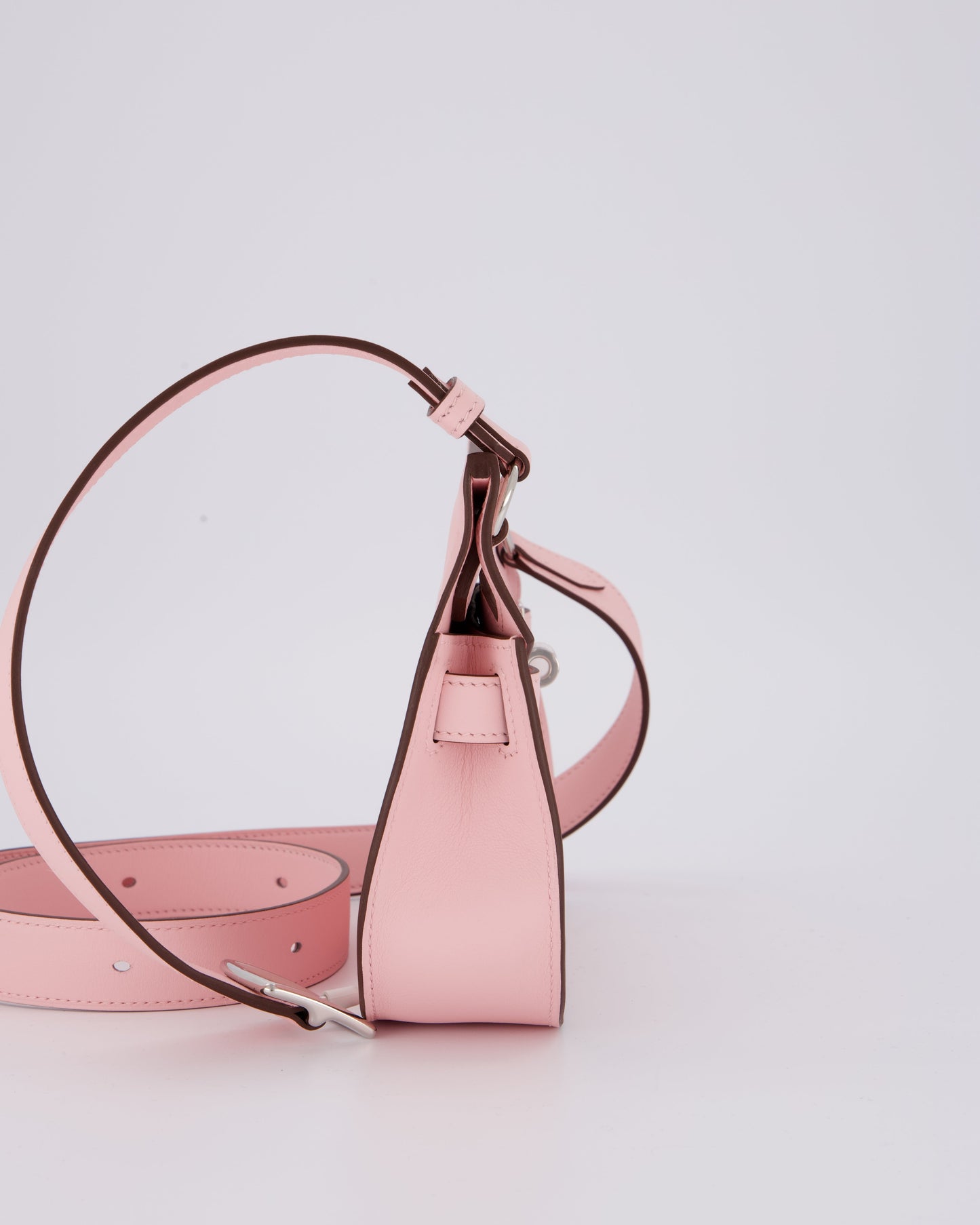 *RARE & HOT* Hermes Mini Jypsiere Bag in Rose Sakura Swift Leather with Palladium Hardware