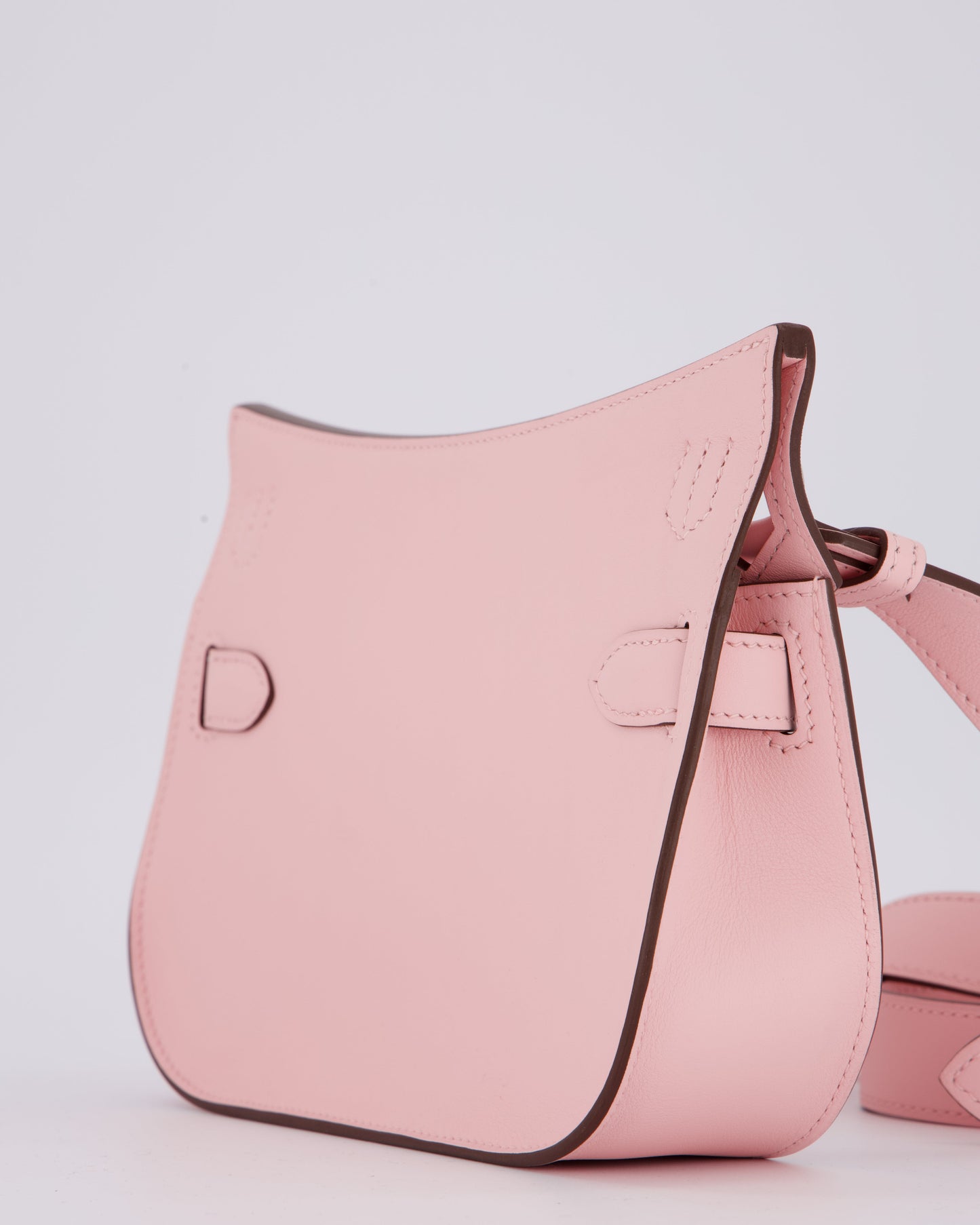 *RARE & HOT* Hermes Mini Jypsiere Bag in Rose Sakura Swift Leather with Palladium Hardware