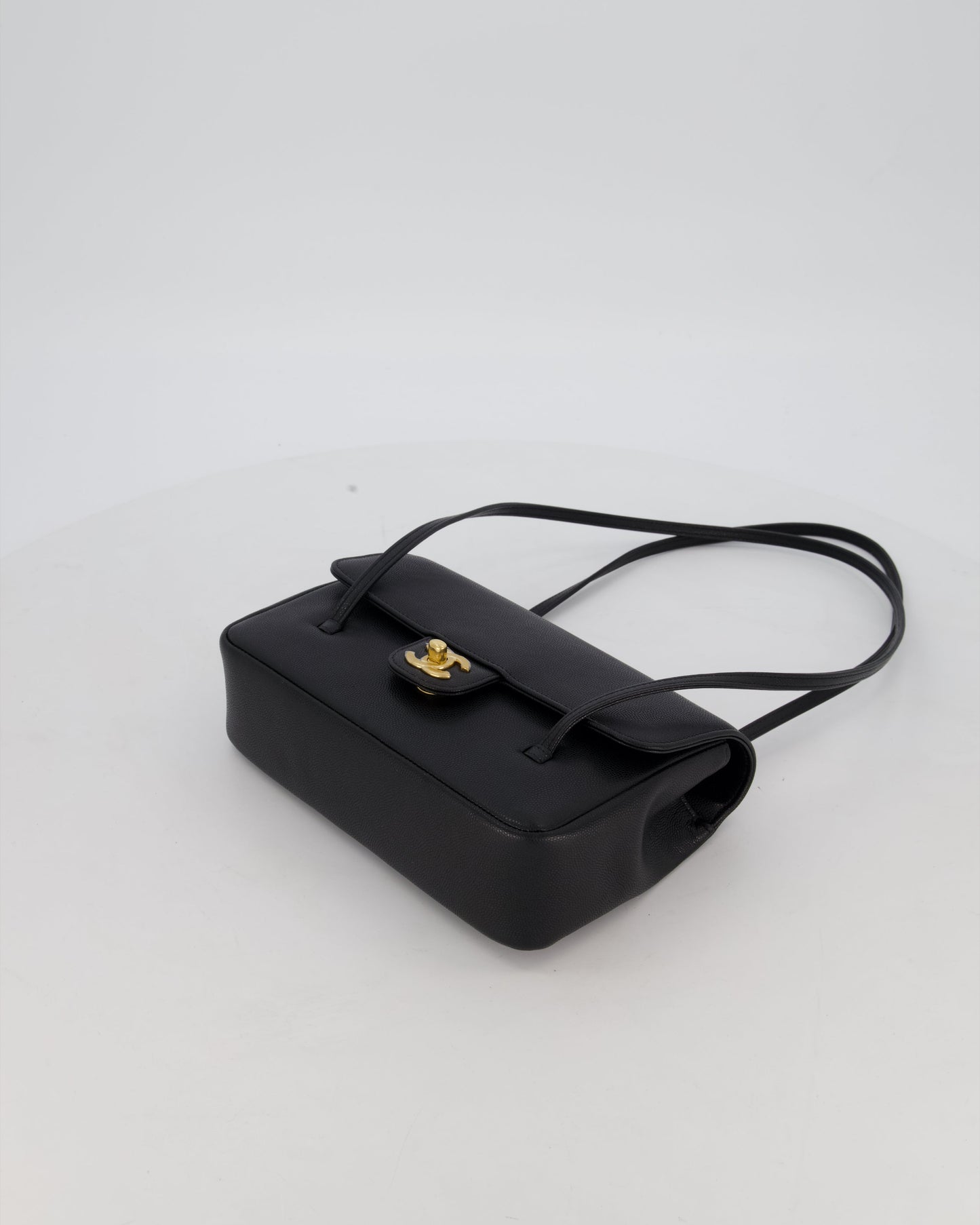*RARE* Chanel 26P Preppy Coco Small Flap Bag in Shiny Caviar Leather with Gold Hardware