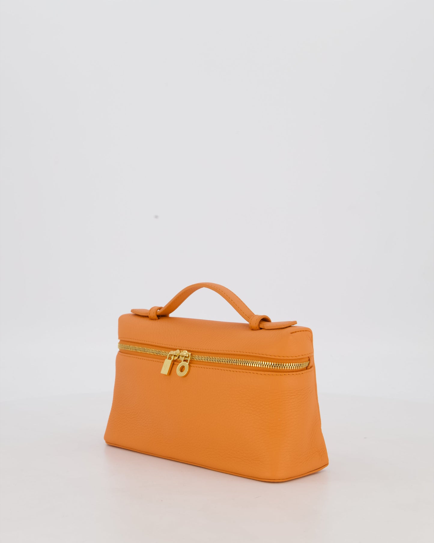 Loro Piana Extra Pocket L19 Bag in Orange Calfskin Leather with Gold Hardware