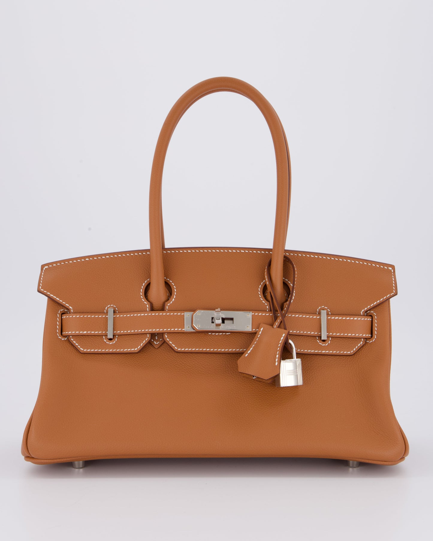 *RARE* Hermes Shoulder Birkin Light 29 Bag in Gold Evercolour Leather with Palladium Hardware