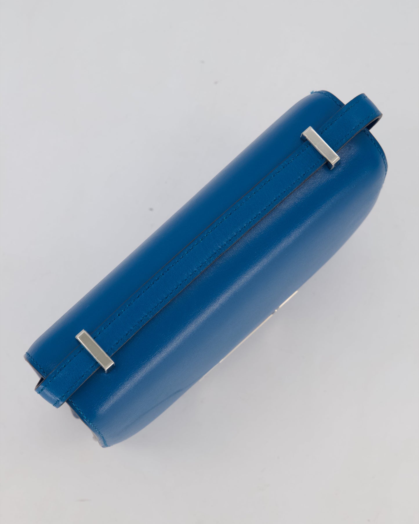 Hermes Mini Constance III 18 Bag in Bleu Izmir Tadelakt Leather with Palladium Hardware