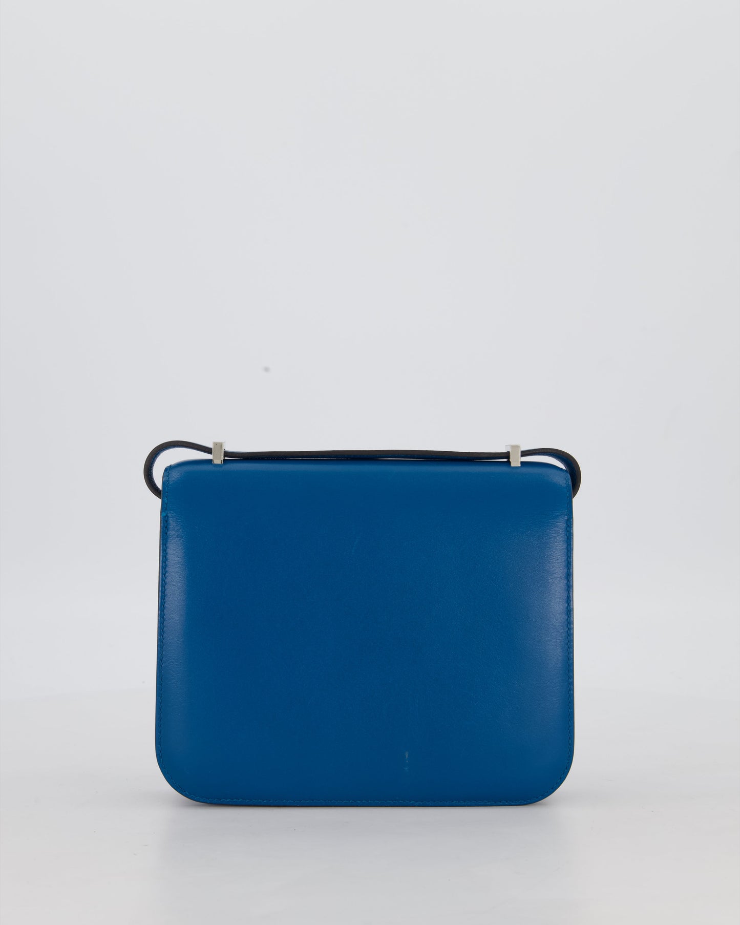 Hermes Mini Constance III 18 Bag in Bleu Izmir Tadelakt Leather with Palladium Hardware