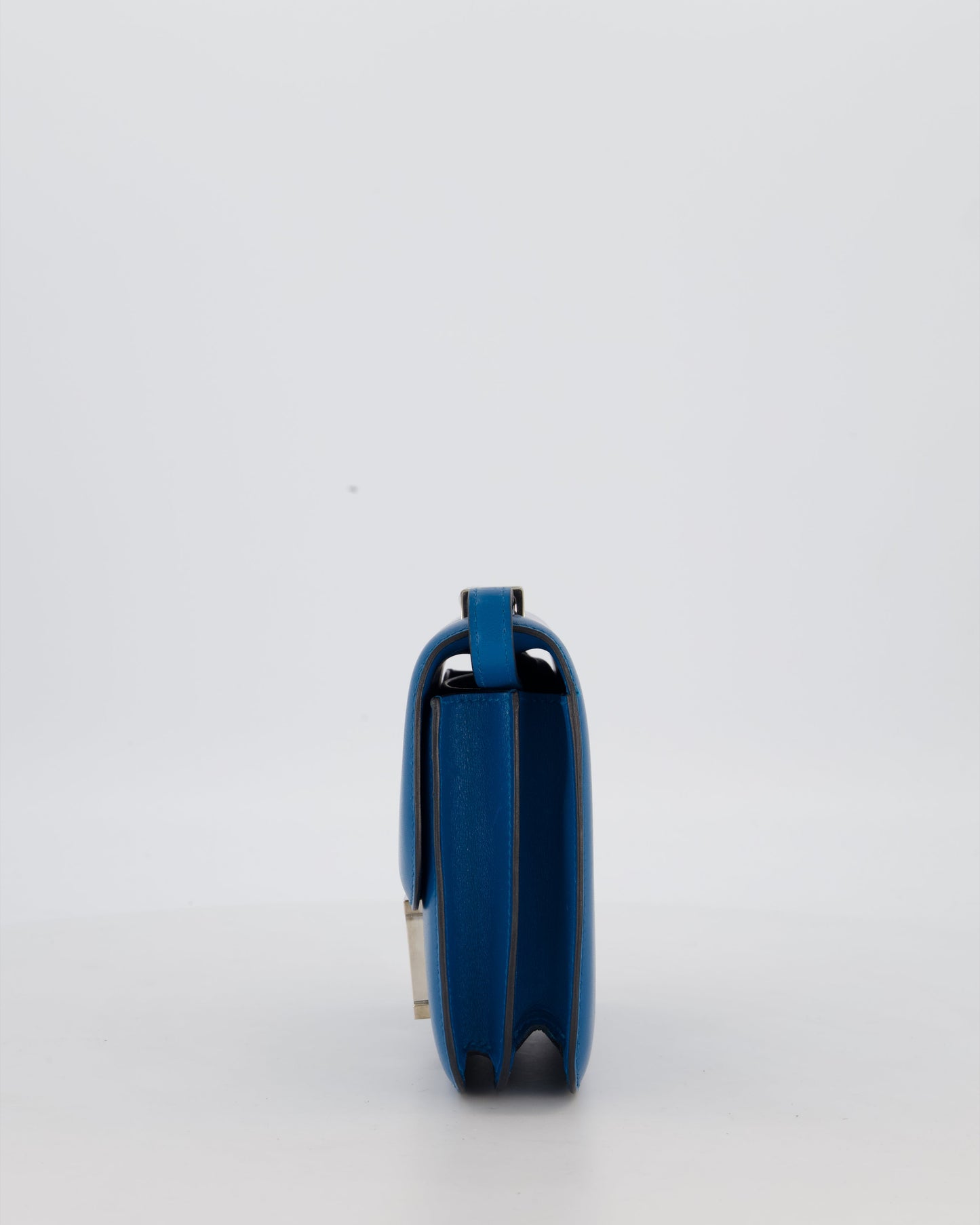 Hermes Mini Constance III 18 Bag in Bleu Izmir Tadelakt Leather with Palladium Hardware