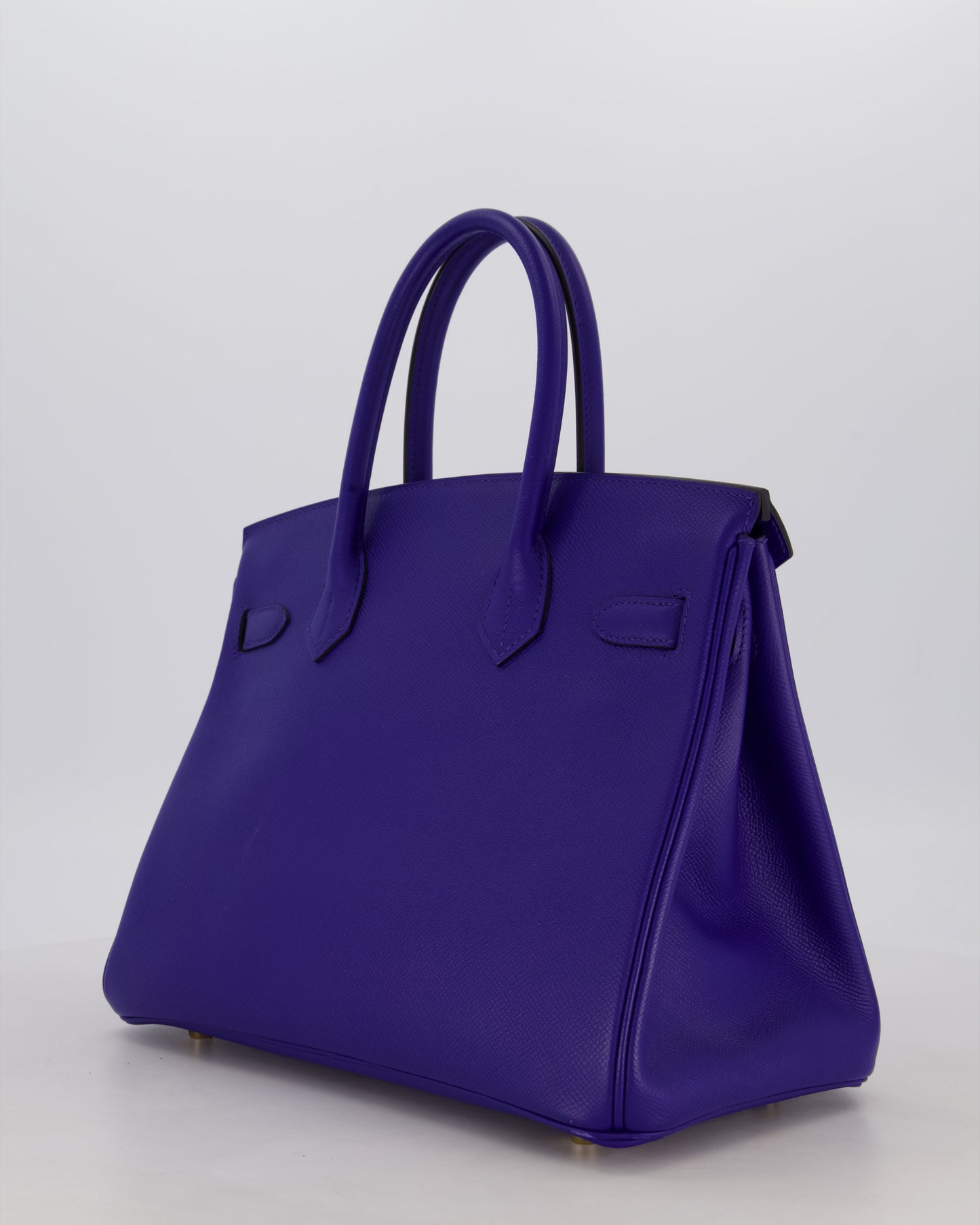 Hermes Birkin 30 Retourne Bag in Bleu Electrique Epsom Leather with Gold Hardware