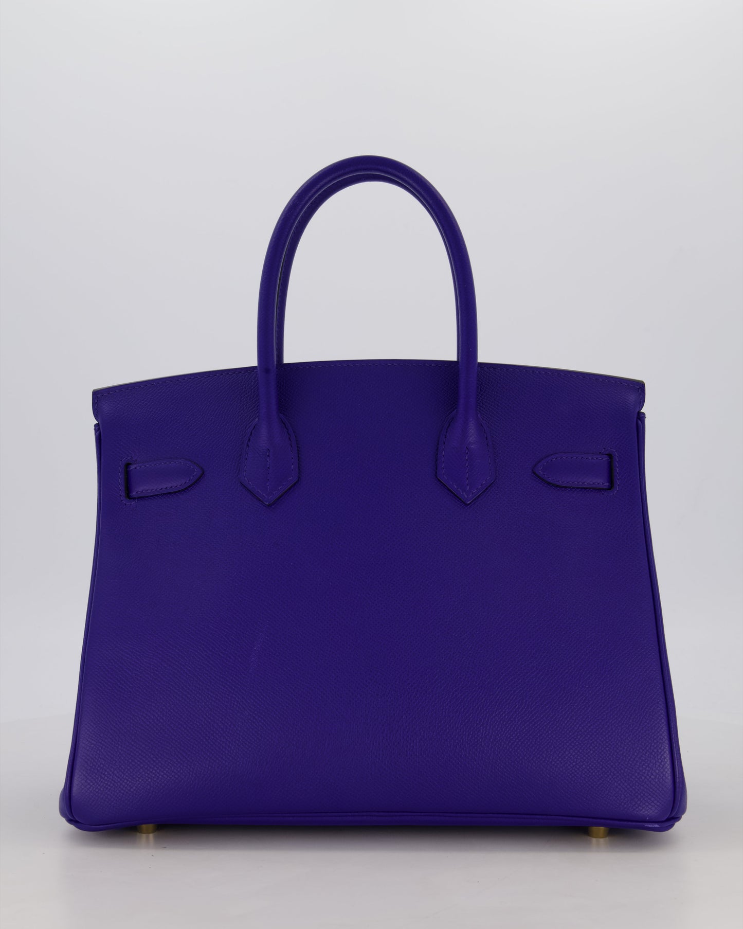 Hermes Birkin 30 Retourne Bag in Bleu Electrique Epsom Leather with Gold Hardware