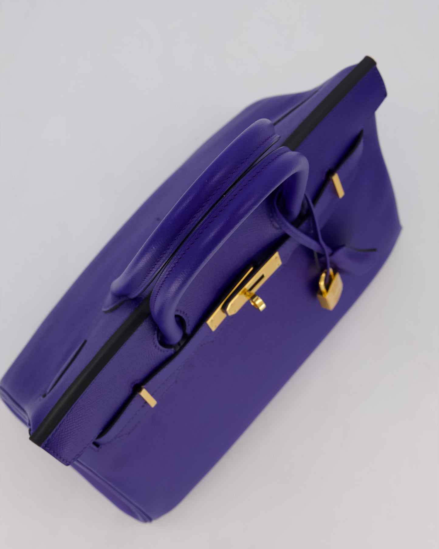 Hermes Birkin 30 Retourne Bag in Bleu Electrique Epsom Leather with Gold Hardware