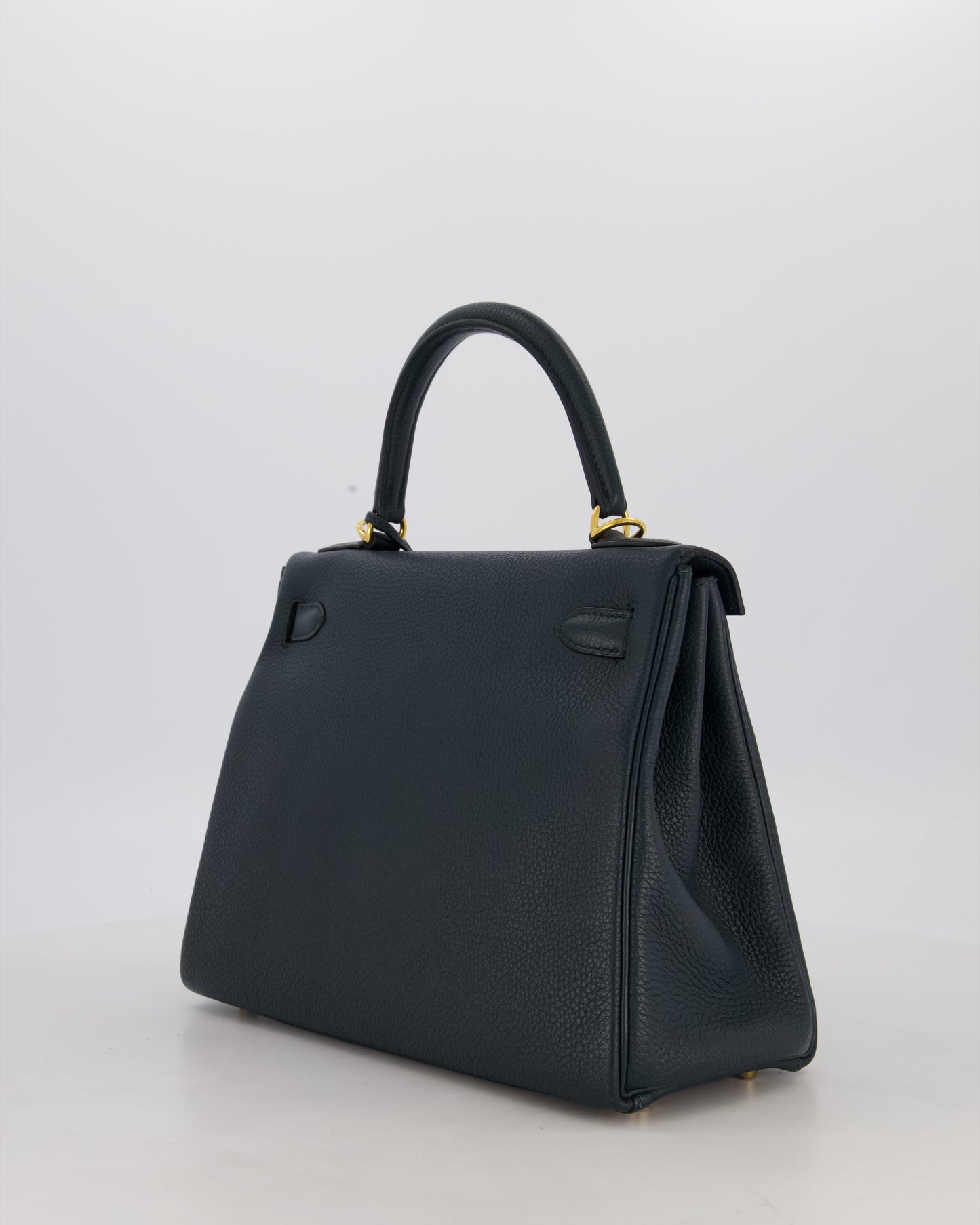 Hermes Kelly 28 Retourne Bag in Vert Cypress Togo Leather with Gold Hardware