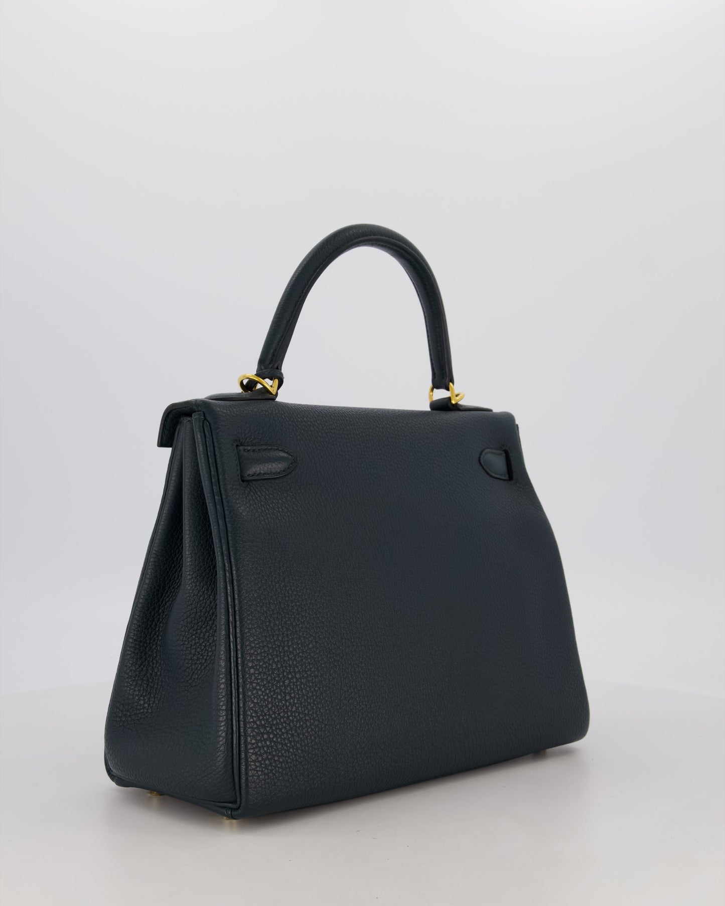 Hermes Kelly 28 Retourne Bag in Vert Cypress Togo Leather with Gold Hardware