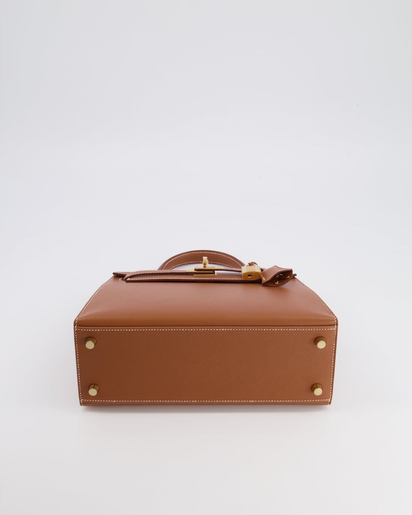 Hermes Kelly 25 II Sellier Bag in Gold Madame Leather with Gold Hardware