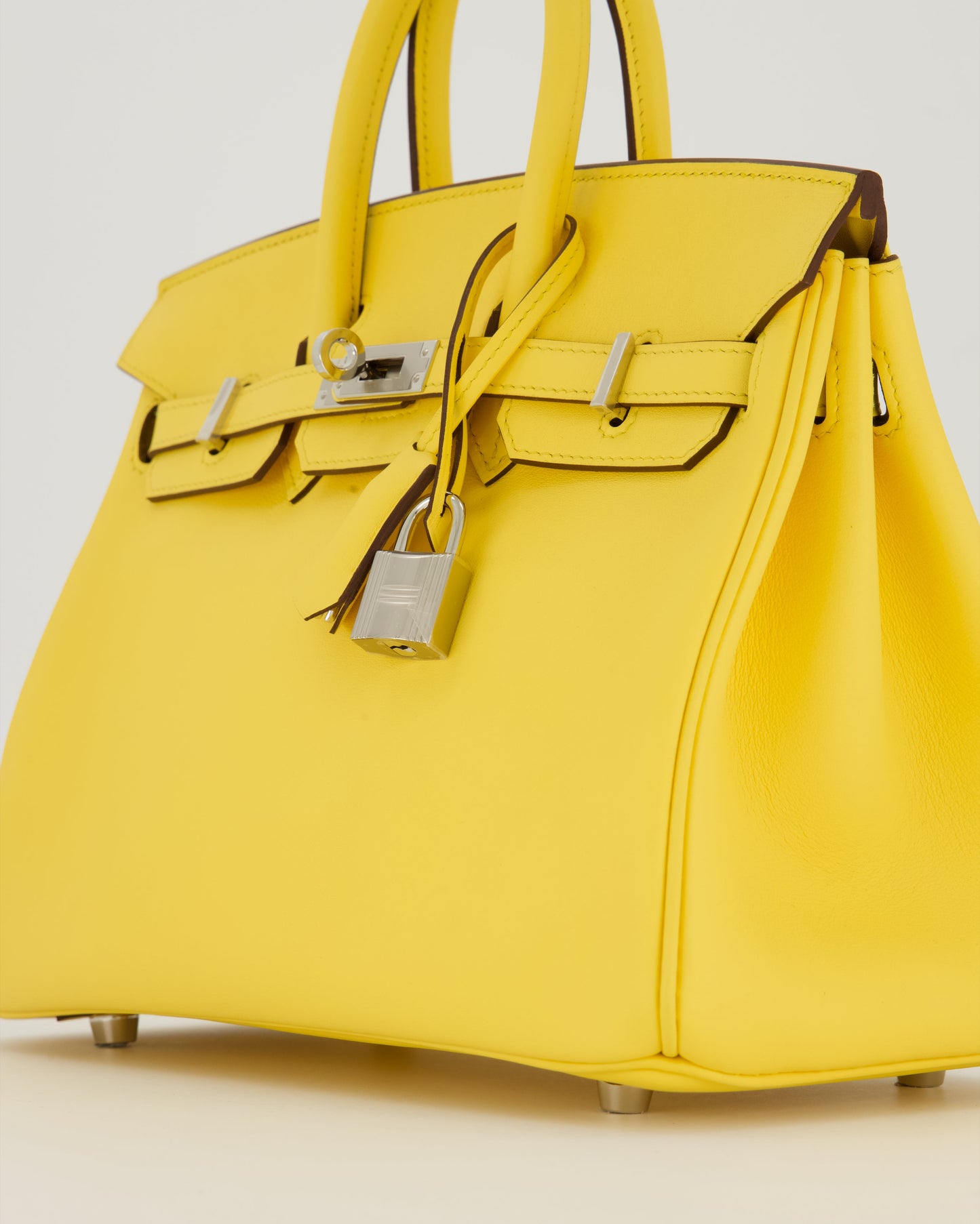 *RARE COLOUR* Hermes Birkin 25 Retourne Bag in Jaune Mango Swift Leather with Palladium Hardware