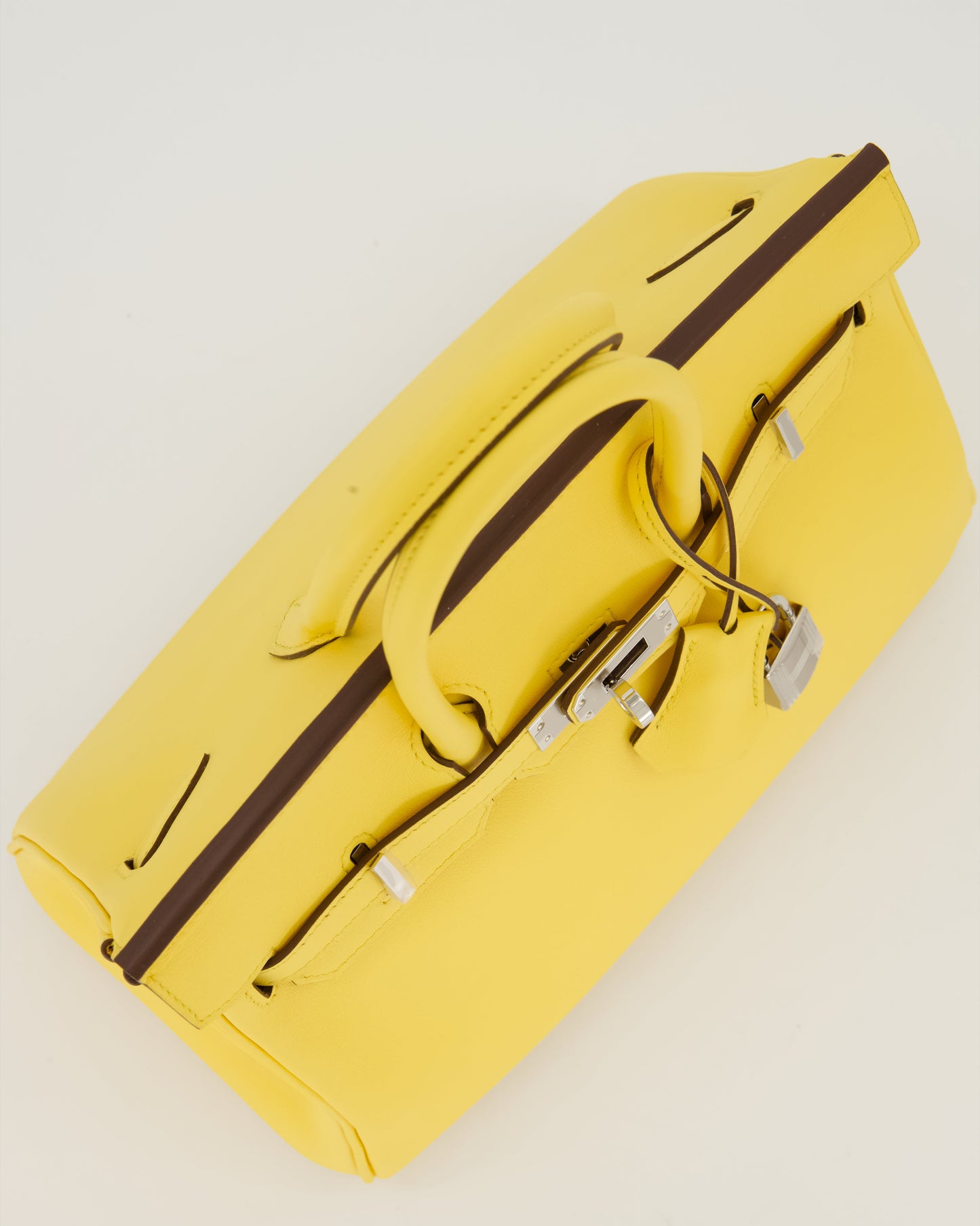 *RARE COLOUR* Hermes Birkin 25 Retourne Bag in Jaune Mango Swift Leather with Palladium Hardware