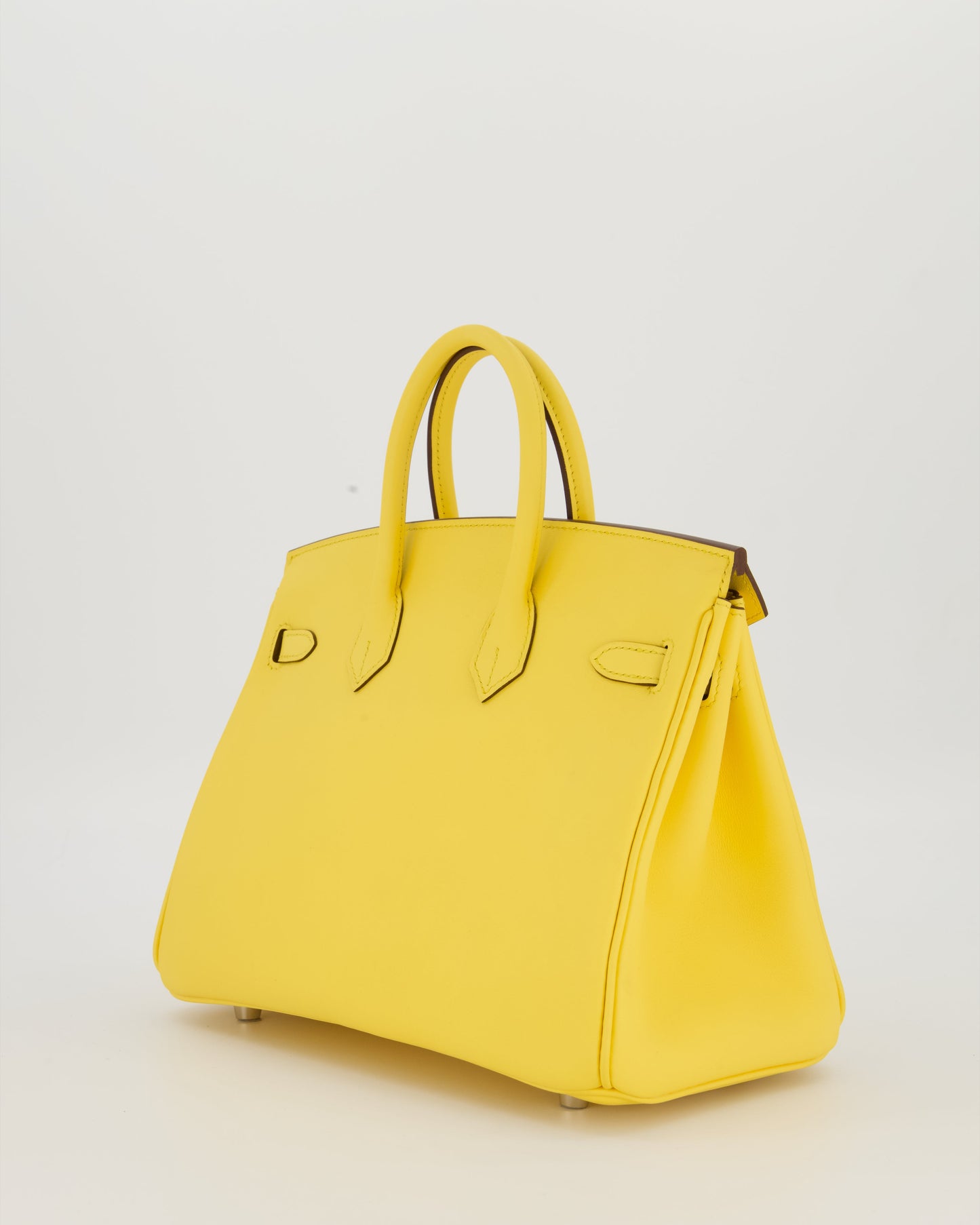 *RARE COLOUR* Hermes Birkin 25 Retourne Bag in Jaune Mango Swift Leather with Palladium Hardware