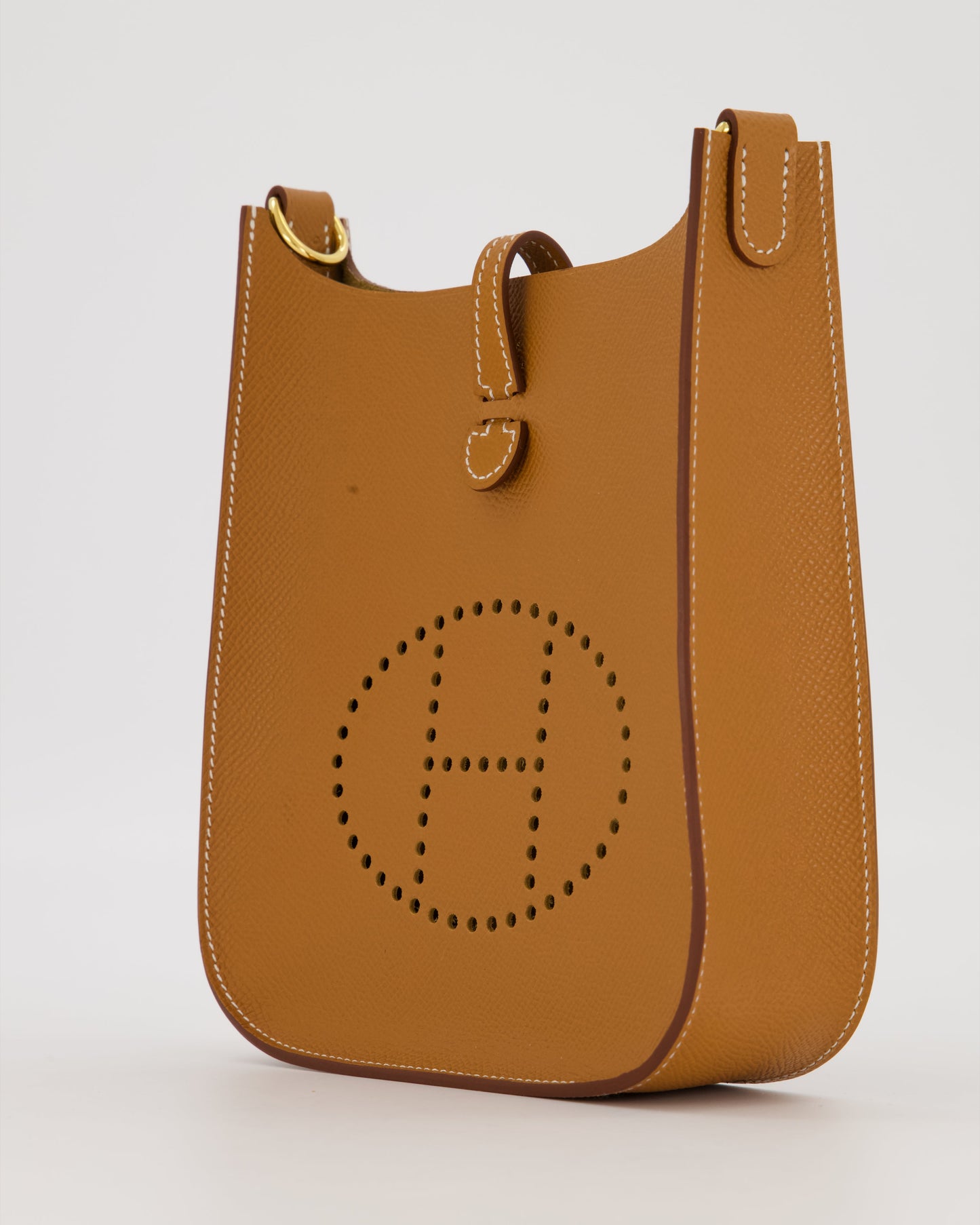 Hermes Gold Mini Evelyne Sellier Bag in Epsom Leather with Gold Hardware