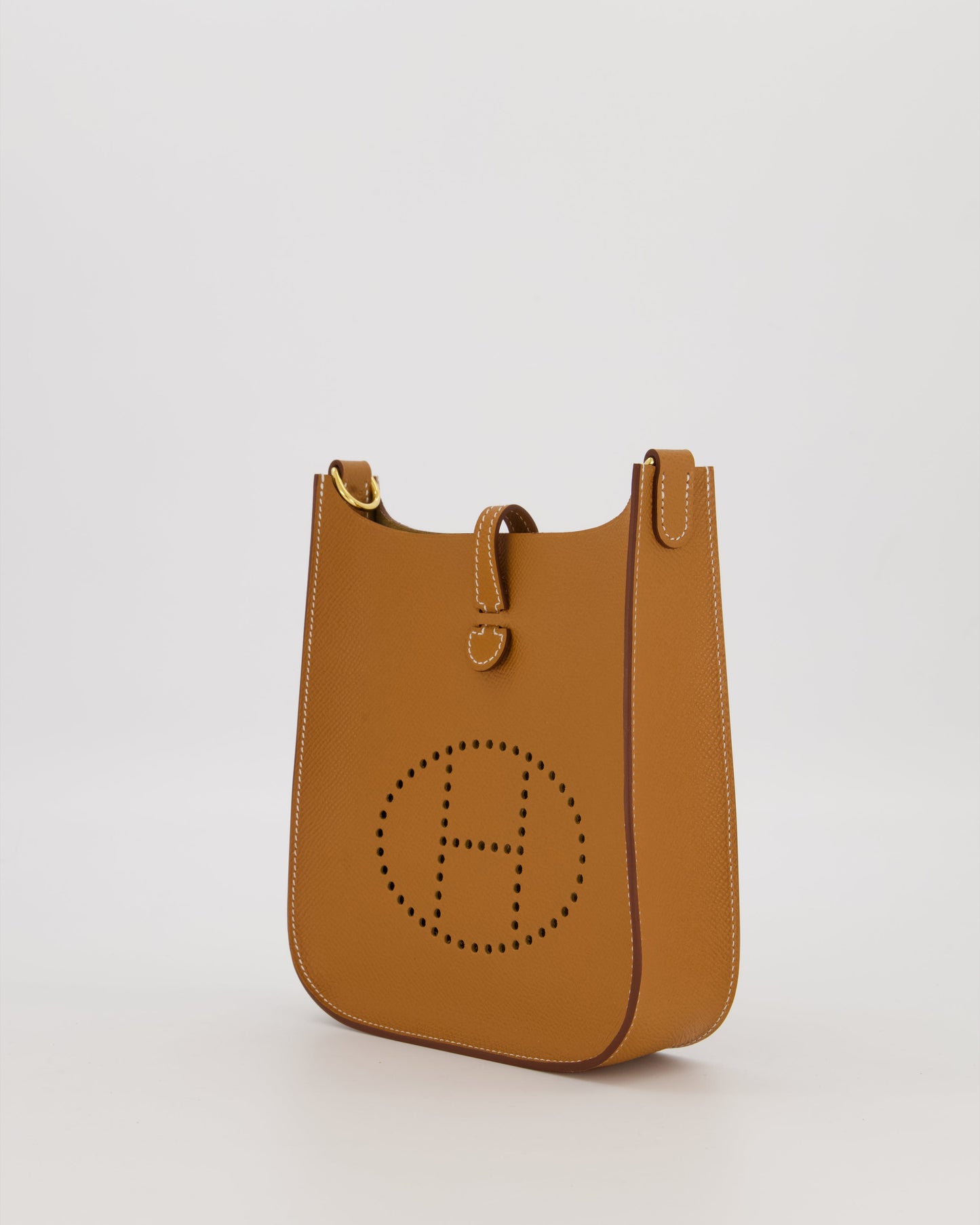 Hermes Gold Mini Evelyne Sellier Bag in Epsom Leather with Gold Hardware
