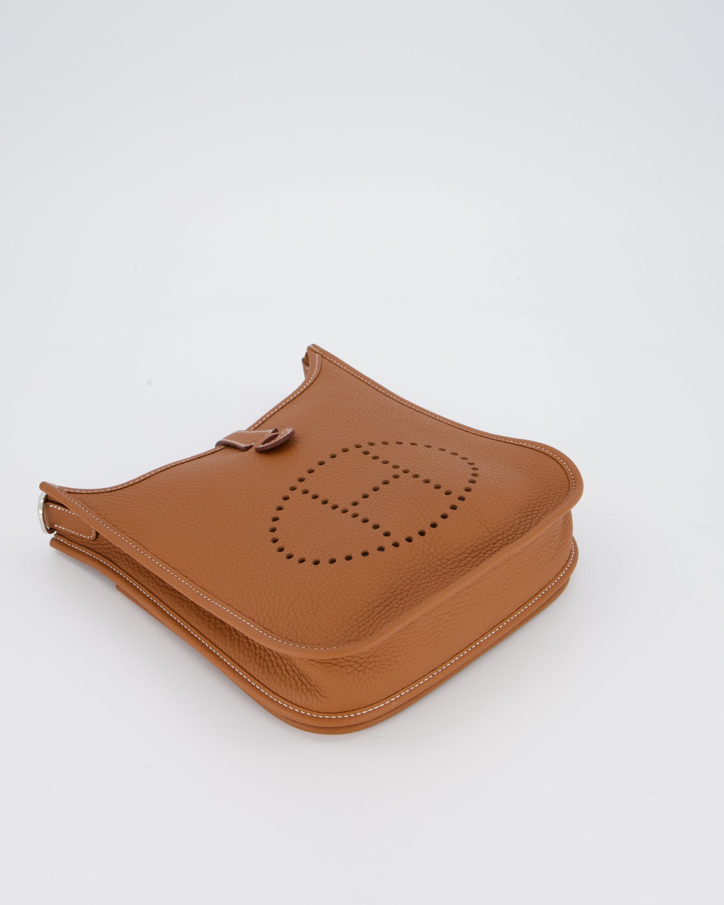 *RARE* Hermes Evelyne III 23 Bag in Gold Taurillon Clemence Leather with Palladium Hardware