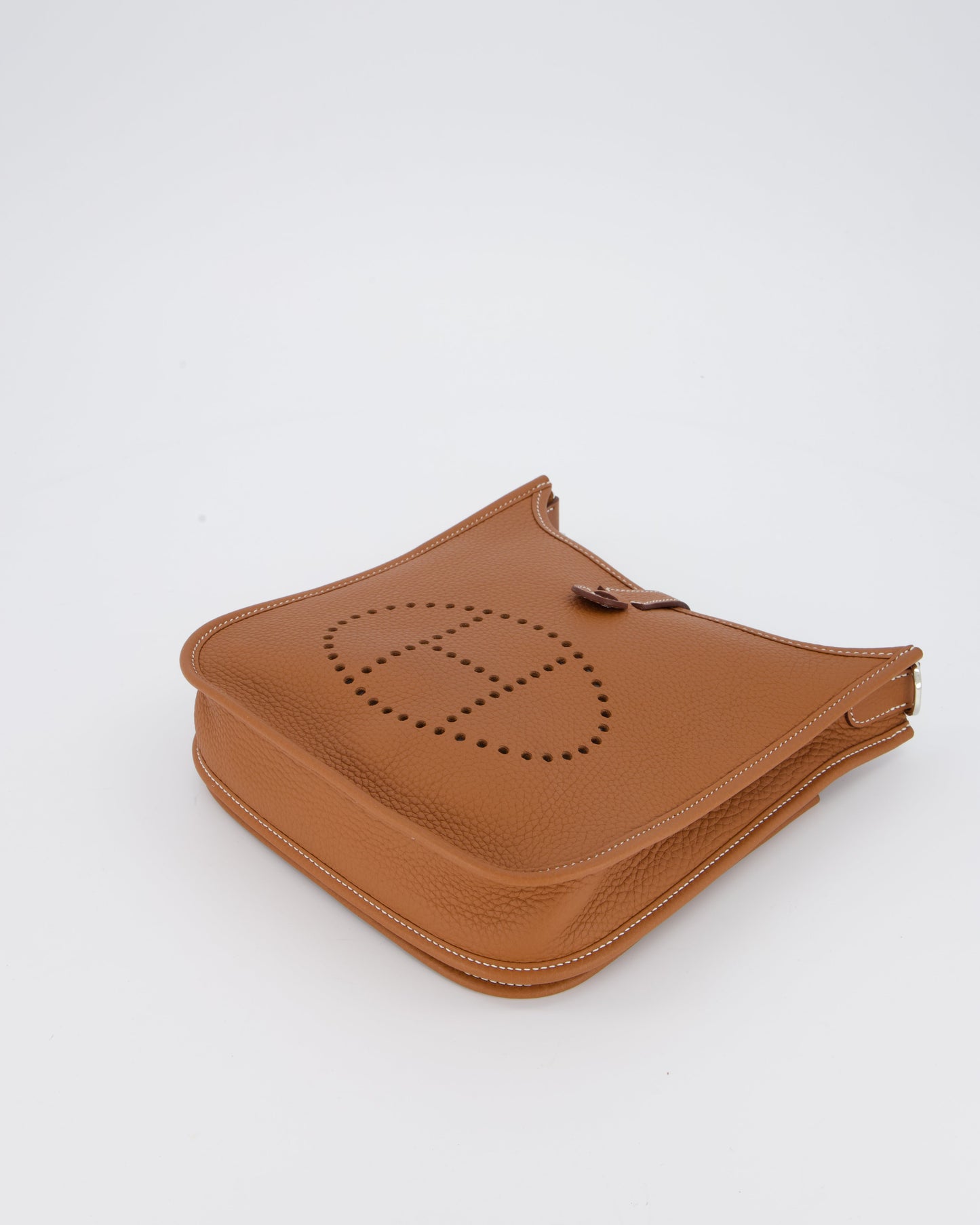 *RARE* Hermes Evelyne III 23 Bag in Gold Taurillon Clemence Leather with Palladium Hardware