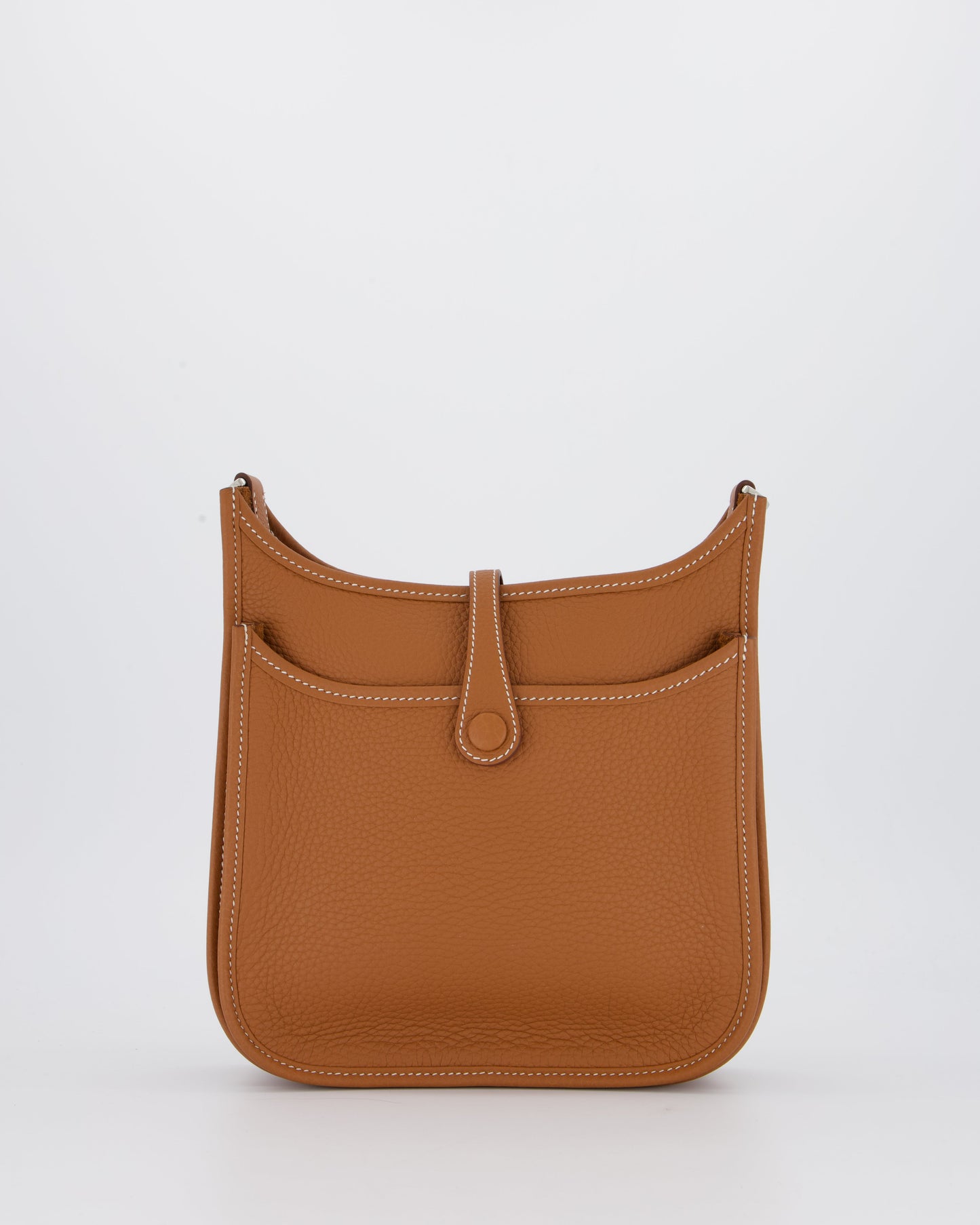 *RARE* Hermes Evelyne III 23 Bag in Gold Taurillon Clemence Leather with Palladium Hardware