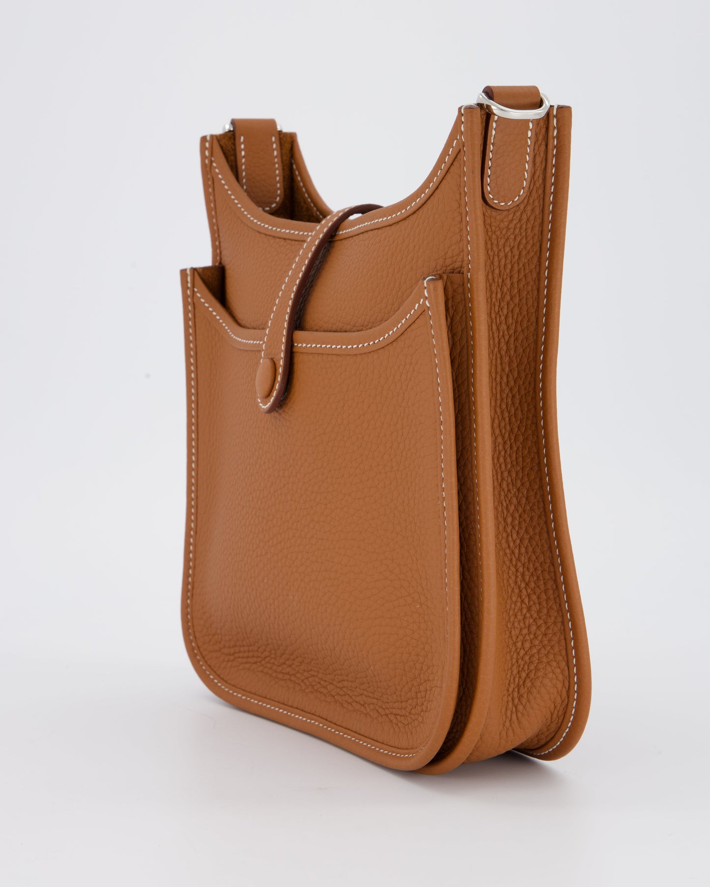 *RARE* Hermes Evelyne III 23 Bag in Gold Taurillon Clemence Leather with Palladium Hardware