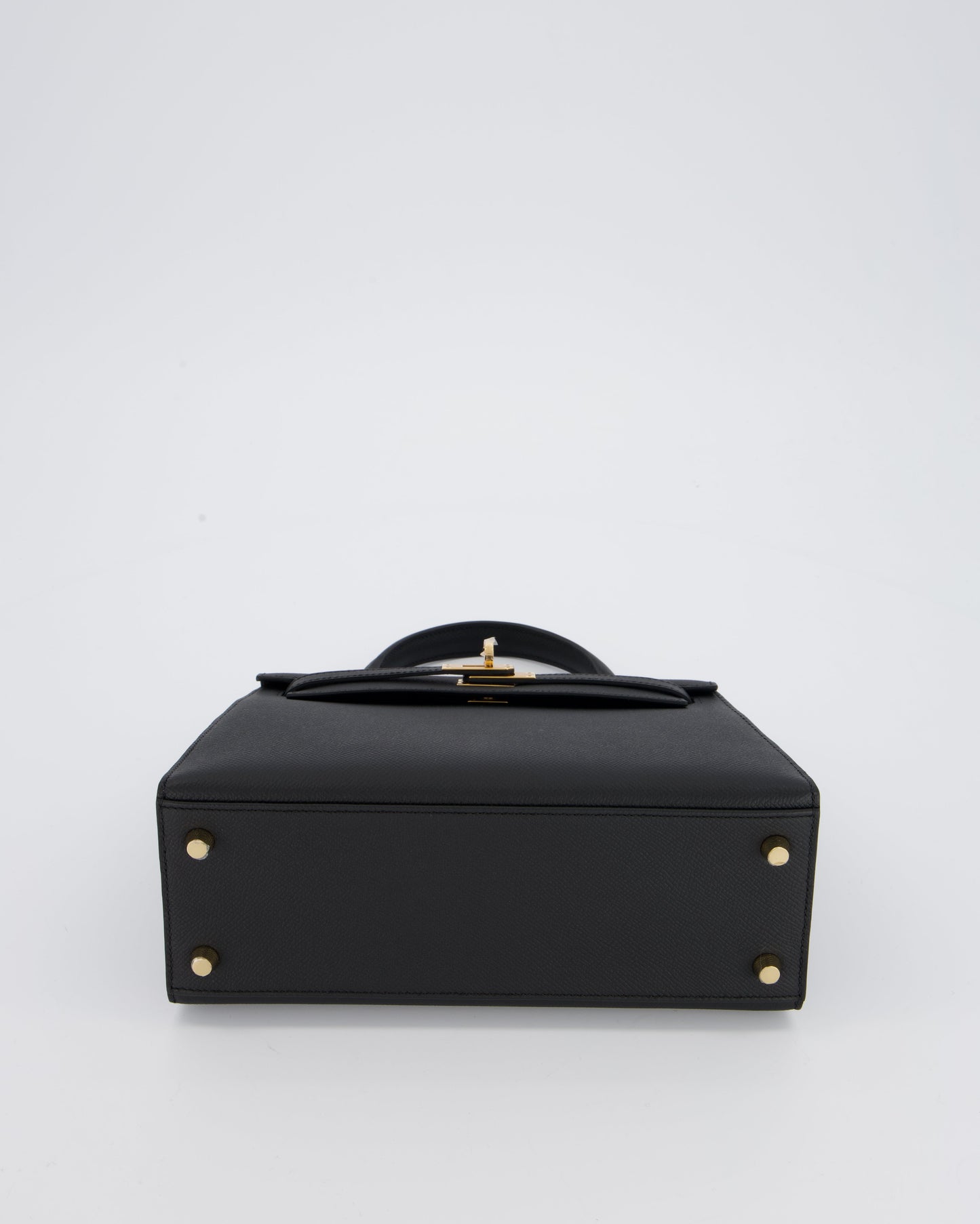 *HOT* Hermes Kelly 25 Sellier Bag in Noir Epsom Leather with Gold Hardware