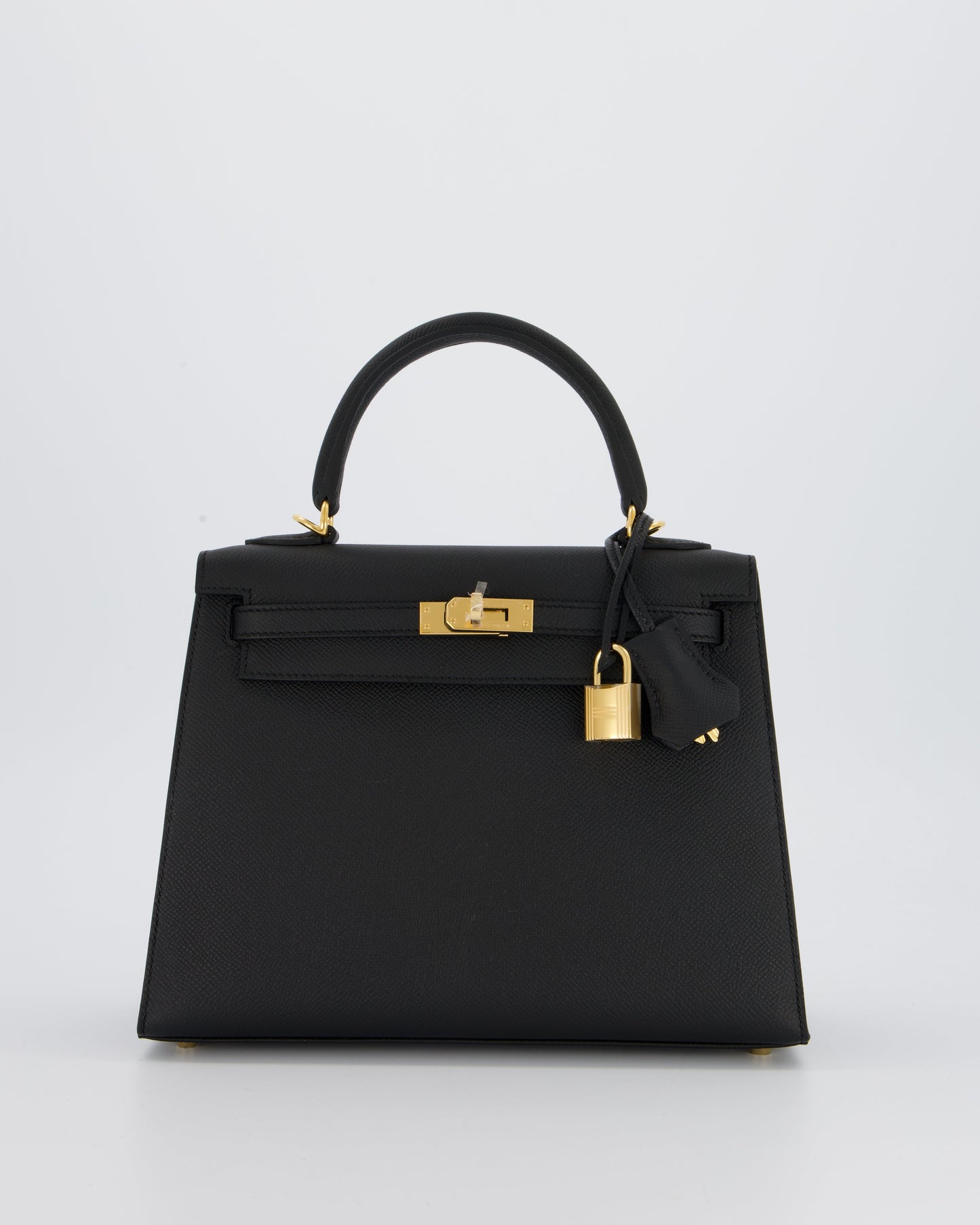 *HOT* Hermes Kelly 25 Sellier Bag in Noir Epsom Leather with Gold Hardware