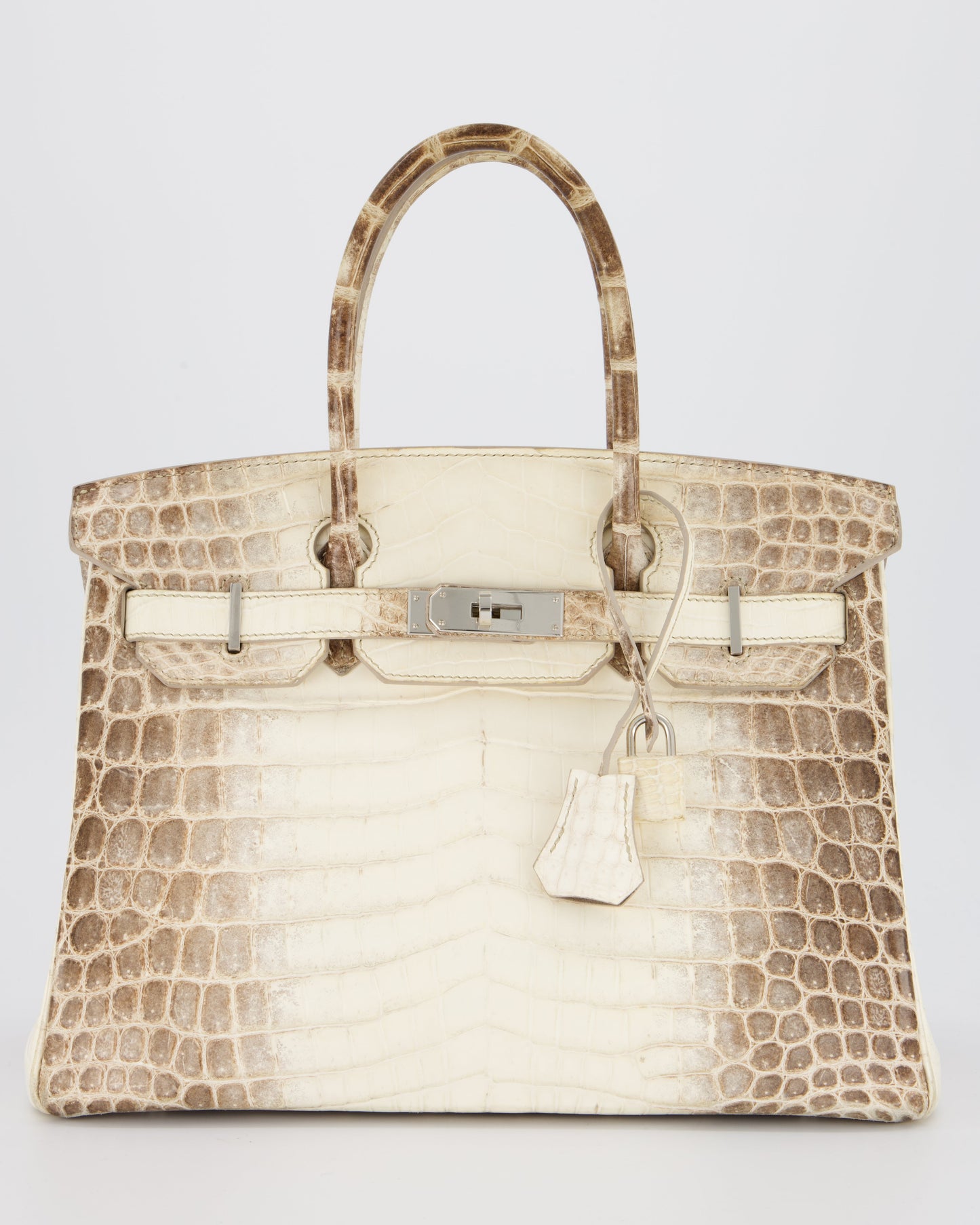 *SUPER RARE* Hermes Birkin 30 Retourne Bag in Himalaya Crocodile Niloticus Leather with Palladium Hardware
