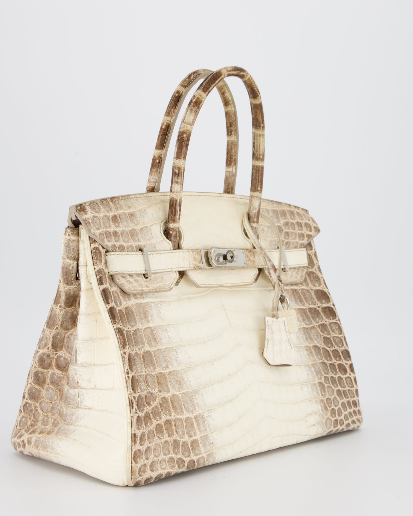 *SUPER RARE* Hermes Birkin 30 Retourne Bag in Himalaya Crocodile Niloticus Leather with Palladium Hardware