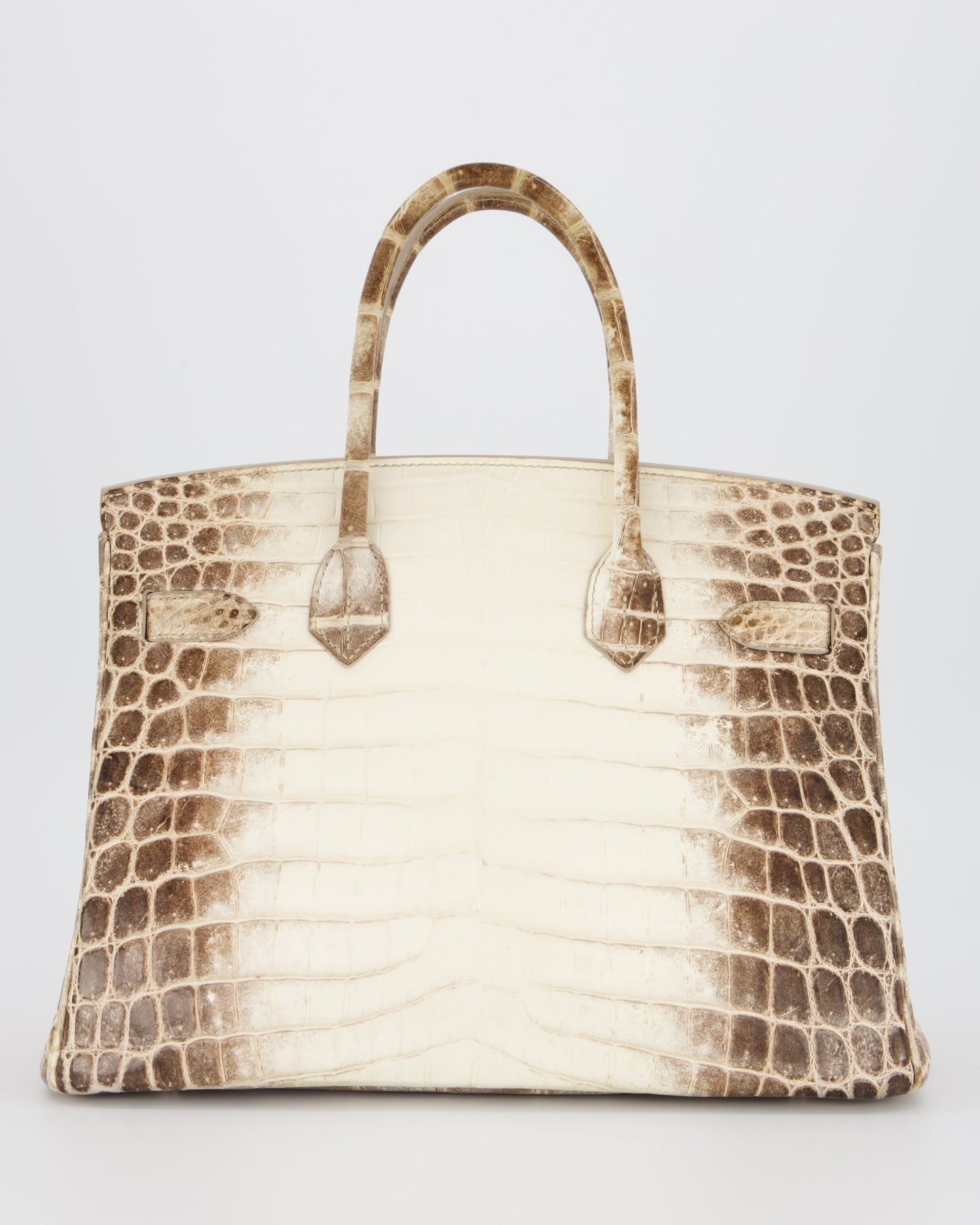 *SUPER RARE* Hermes Birkin 30 Retourne Bag in Himalaya Crocodile Niloticus Leather with Palladium Hardware