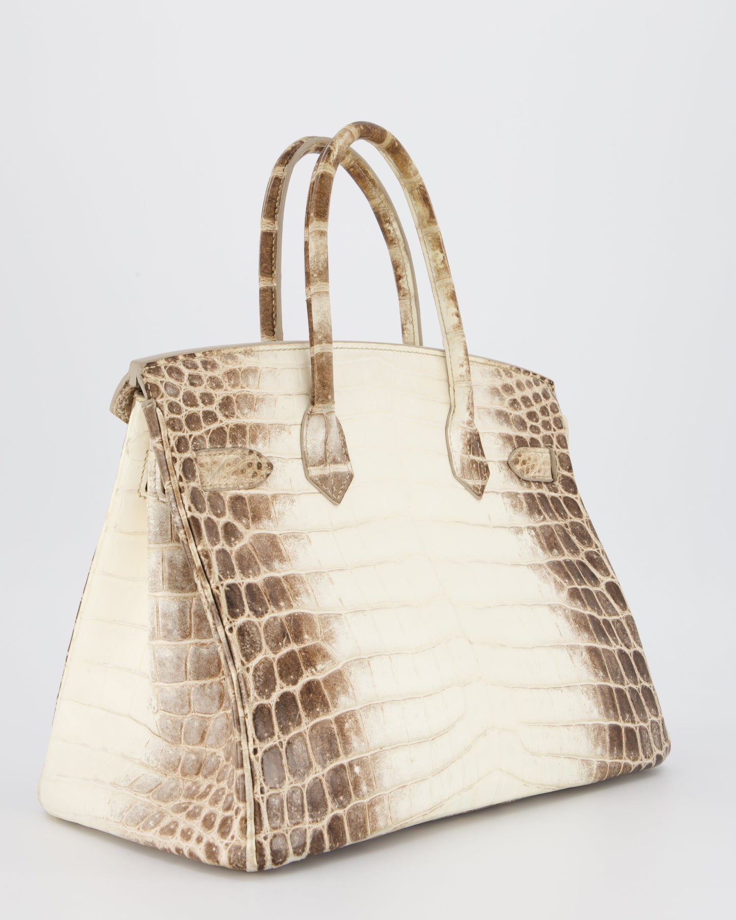 *SUPER RARE* Hermes Birkin 30 Retourne Bag in Himalaya Crocodile Niloticus Leather with Palladium Hardware