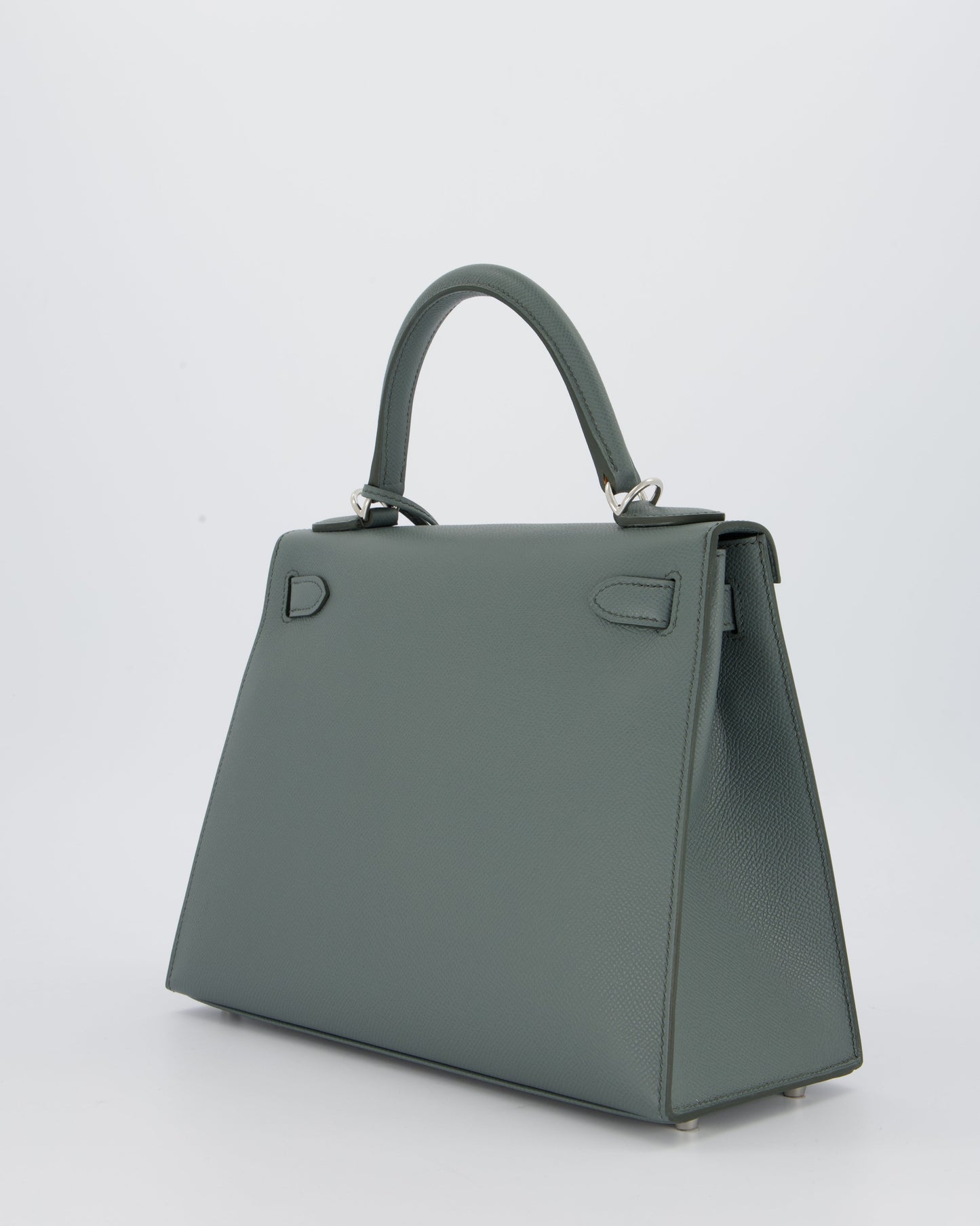 Hermes Kelly 28 Sellier Bag in Vert Amande Epsom Leather with Palladium Hardware