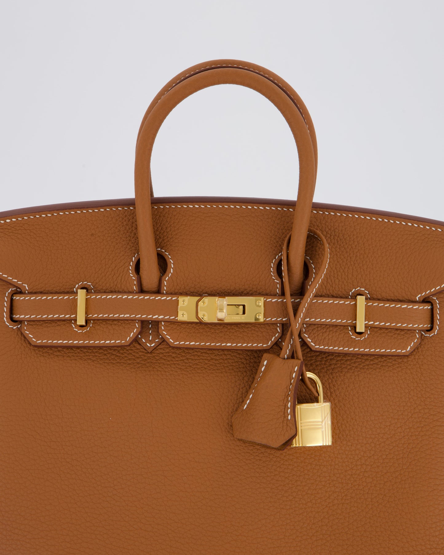 *HOT* Hermes Birkin 25 Retourne Bag in Gold Togo Leather with Gold Hardware