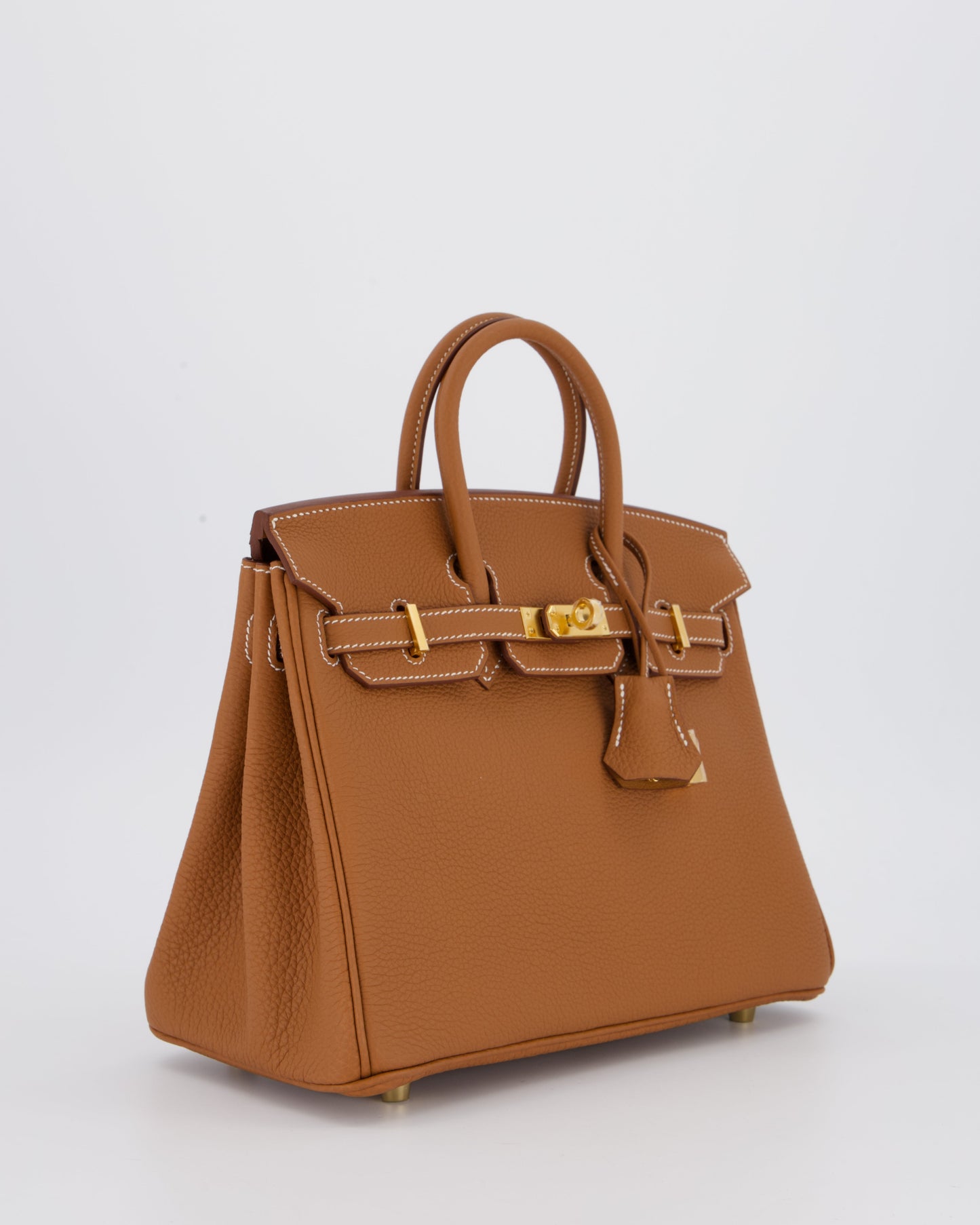 *HOT* Hermes Birkin 25 Retourne Bag in Gold Togo Leather with Gold Hardware