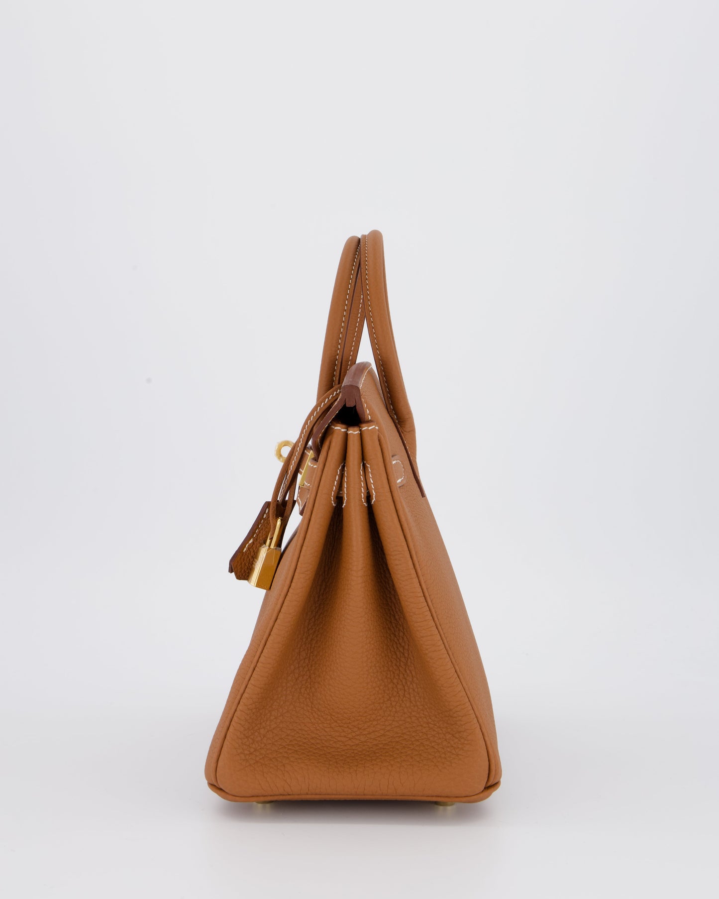 *HOT* Hermes Birkin 25 Retourne Bag in Gold Togo Leather with Gold Hardware