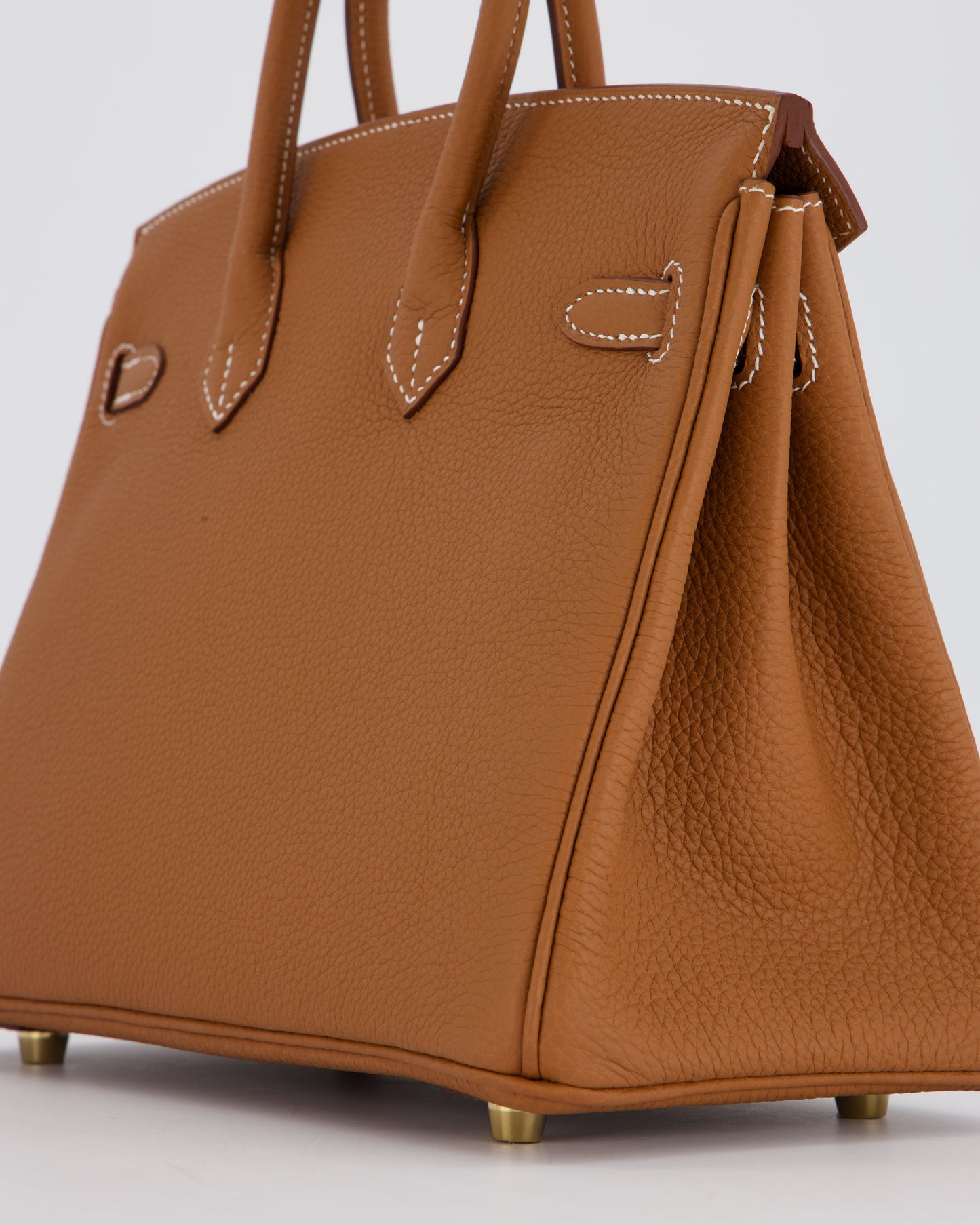 *HOT* Hermes Birkin 25 Retourne Bag in Gold Togo Leather with Gold Hardware