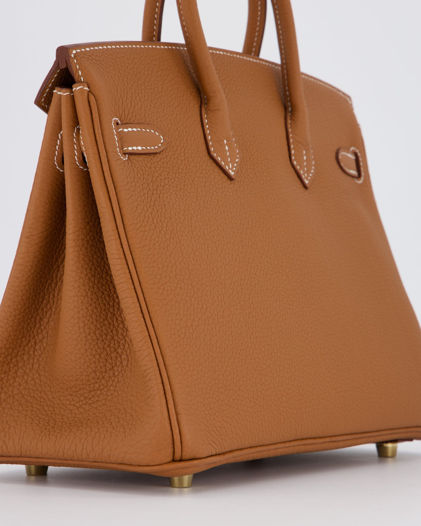 *HOT* Hermes Birkin 25 Retourne Bag in Gold Togo Leather with Gold Hardware