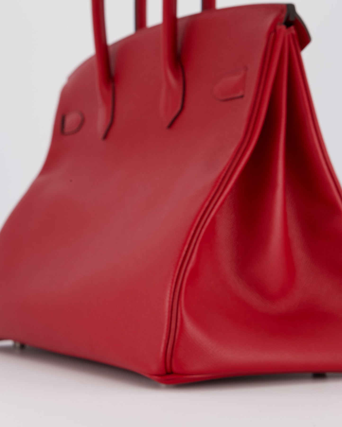 Hermes Birkin 35 Bag in Rouge Grenat Epsom Leather with Palladium Hardware