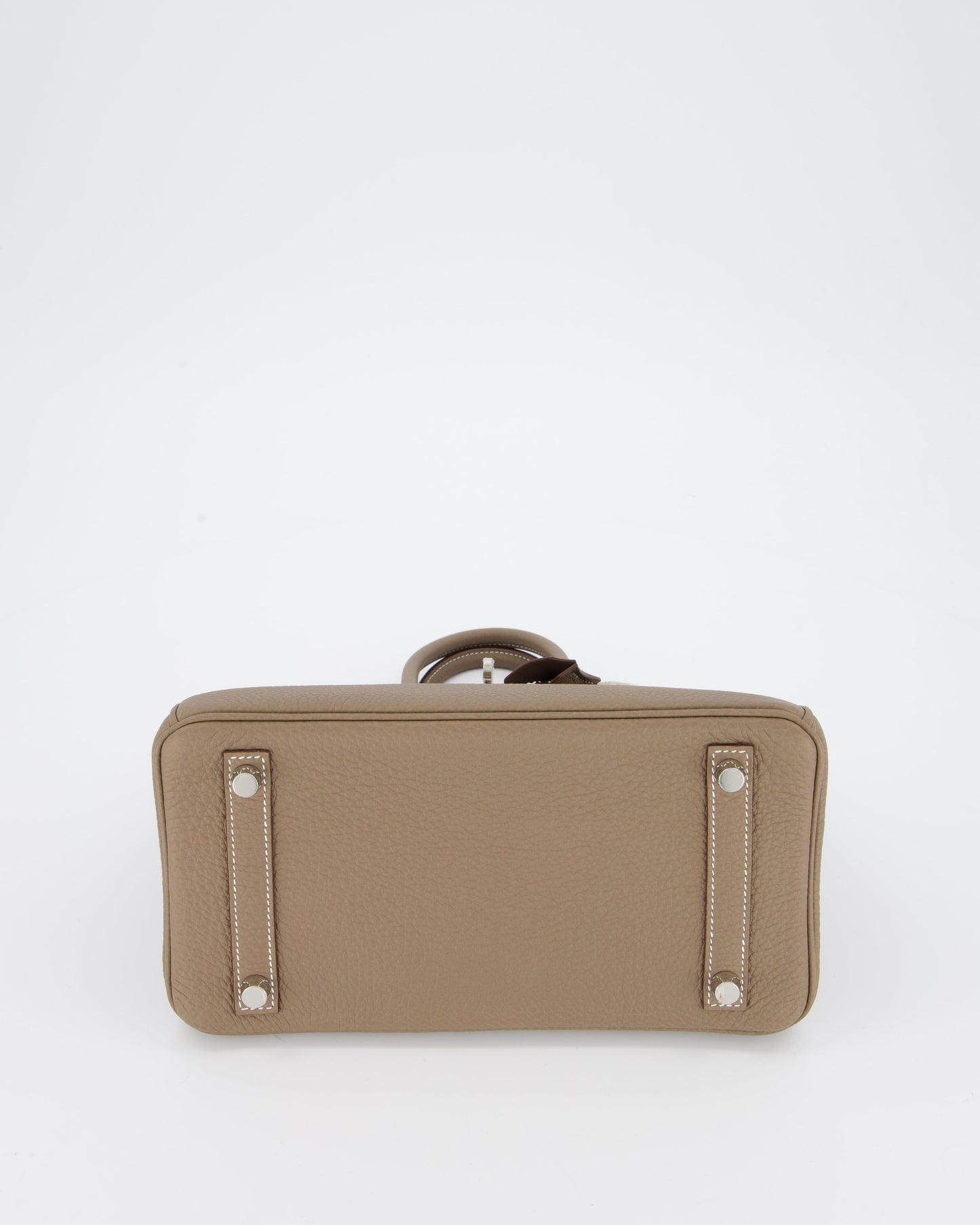 Hermes Birkin 25 Retourne Bag in Etoupe Togo Leather with Palladium Hardware