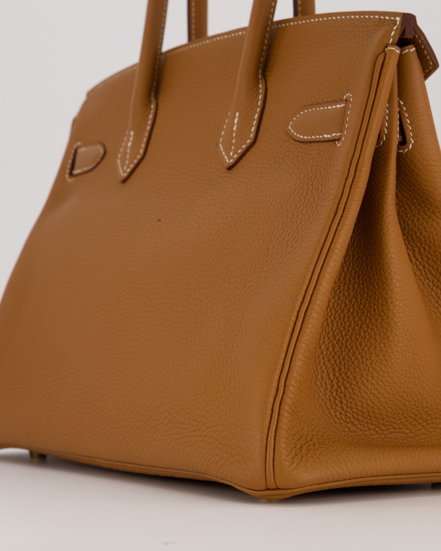 *RARE* Hermes Birkin 30 Retourne Bag in Gold Togo Leather With Gold Hardware